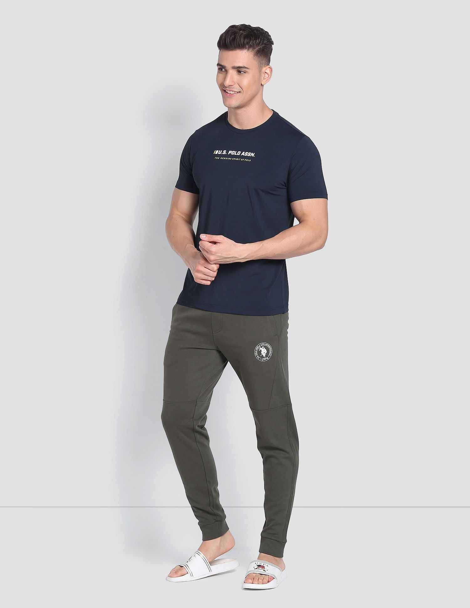 Solid AE001 Lounge T-Shirt - Pack Of 1 Navy - U.S. POLO ASSN. | Large