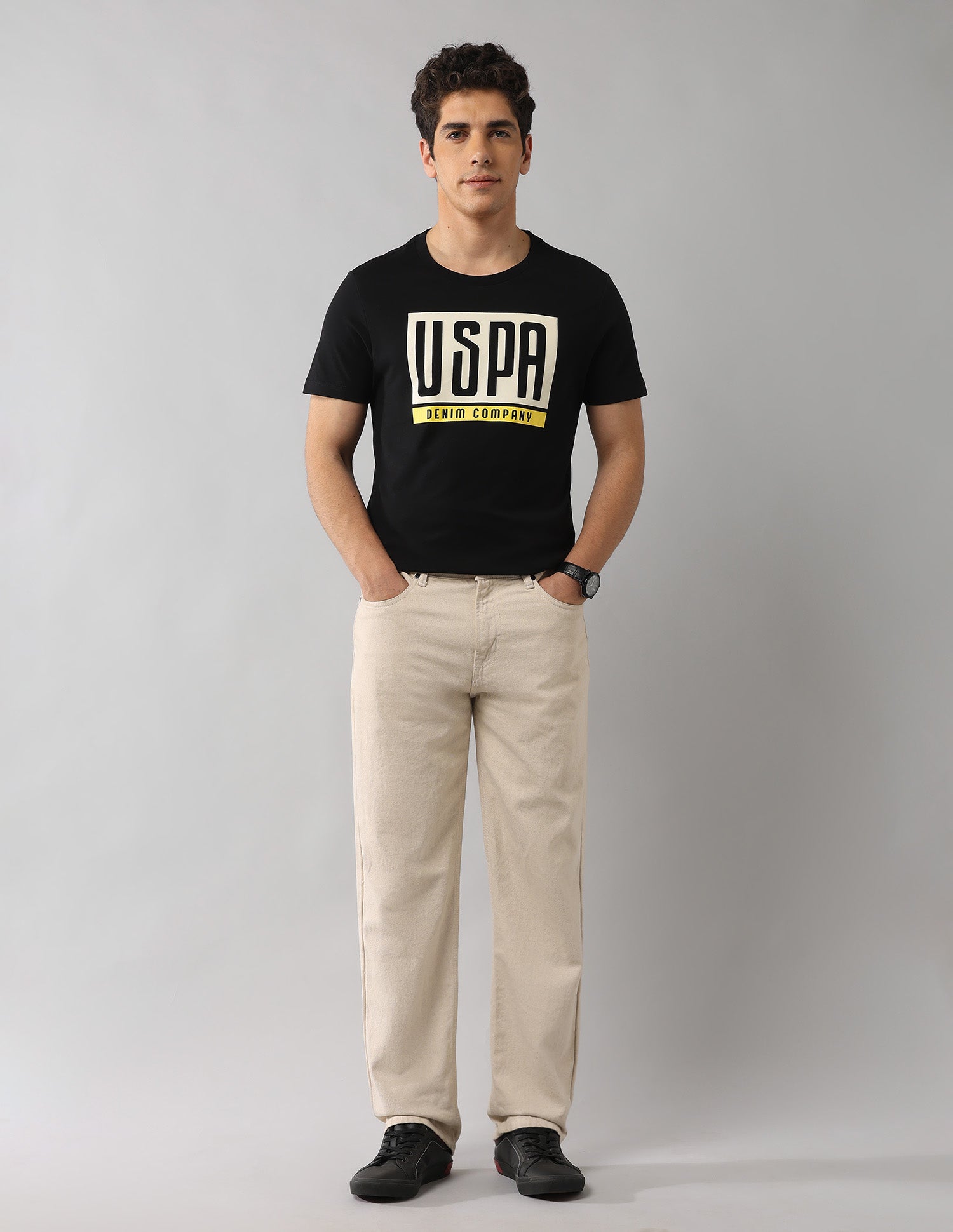 Brand Printed Americana T-Shirt Black - U.S. POLO ASSN. | Large