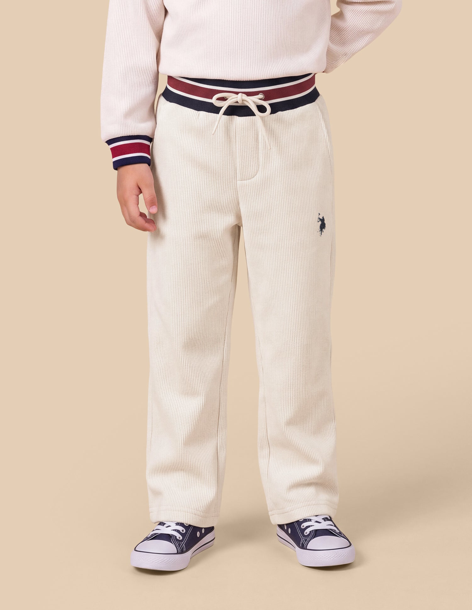 Mid Rise Regular Fit Track Pants Ecru - U.S. Polo Assn. India | Large