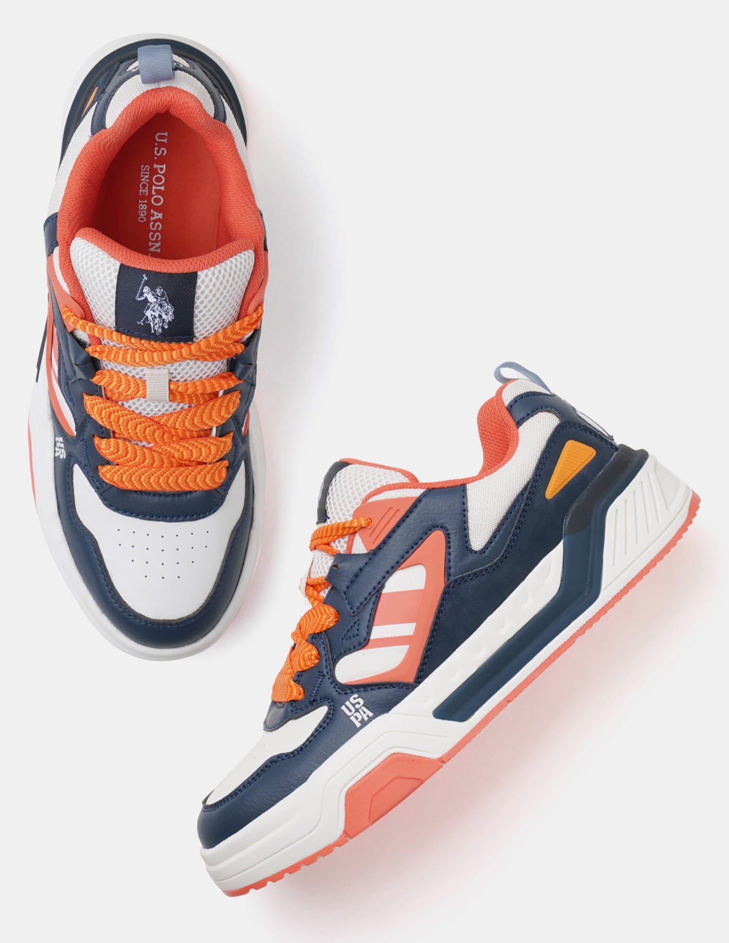 Men Damen Colour Blocked Sneakers Navy - U.S. Polo Assn. India | Large