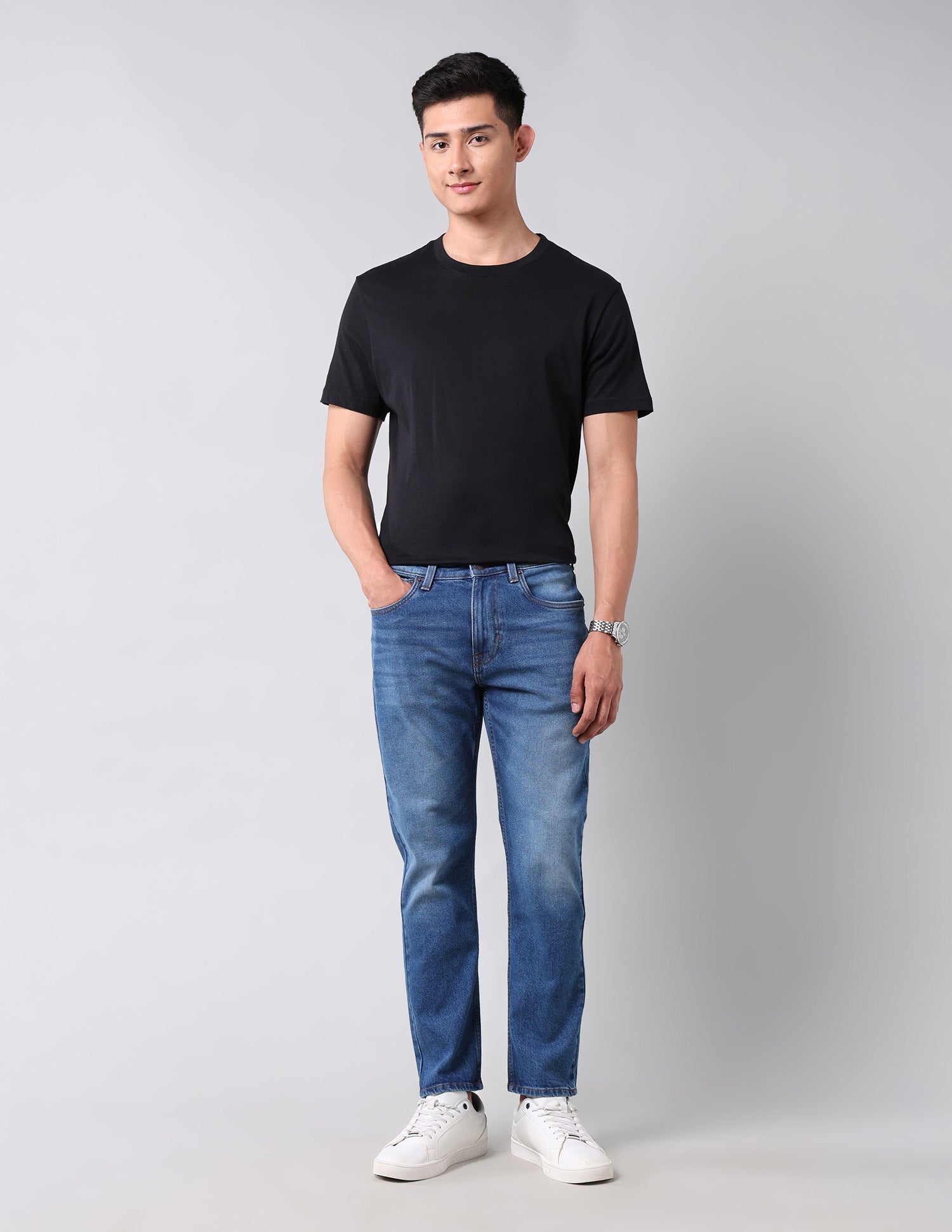 Cole Comfort Cropped Fit Blue Jeans Blue - U.S. Polo Assn. India | Large