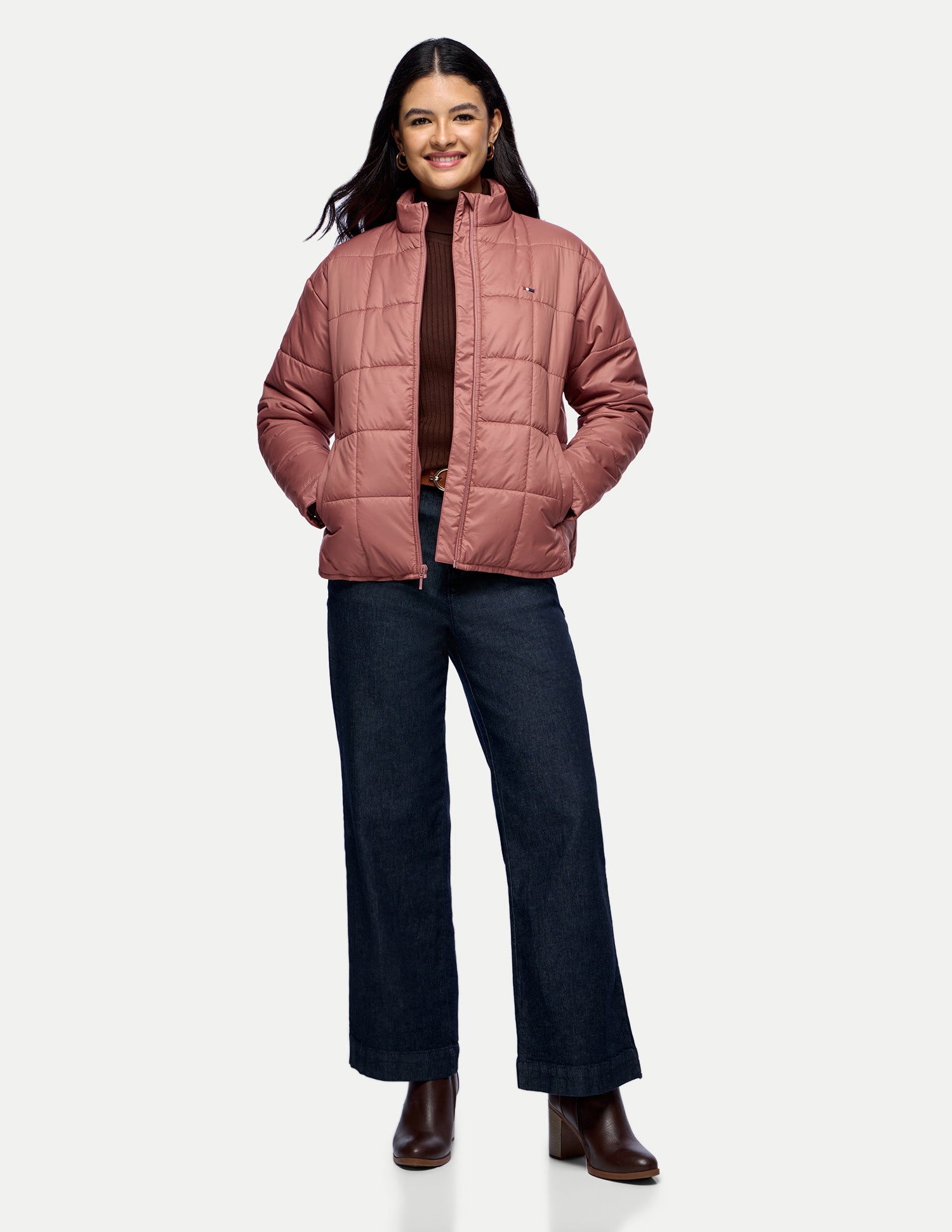 Relaxed Fit High Low Puffer Jacket Pink - U.S. Polo Assn. India | Large