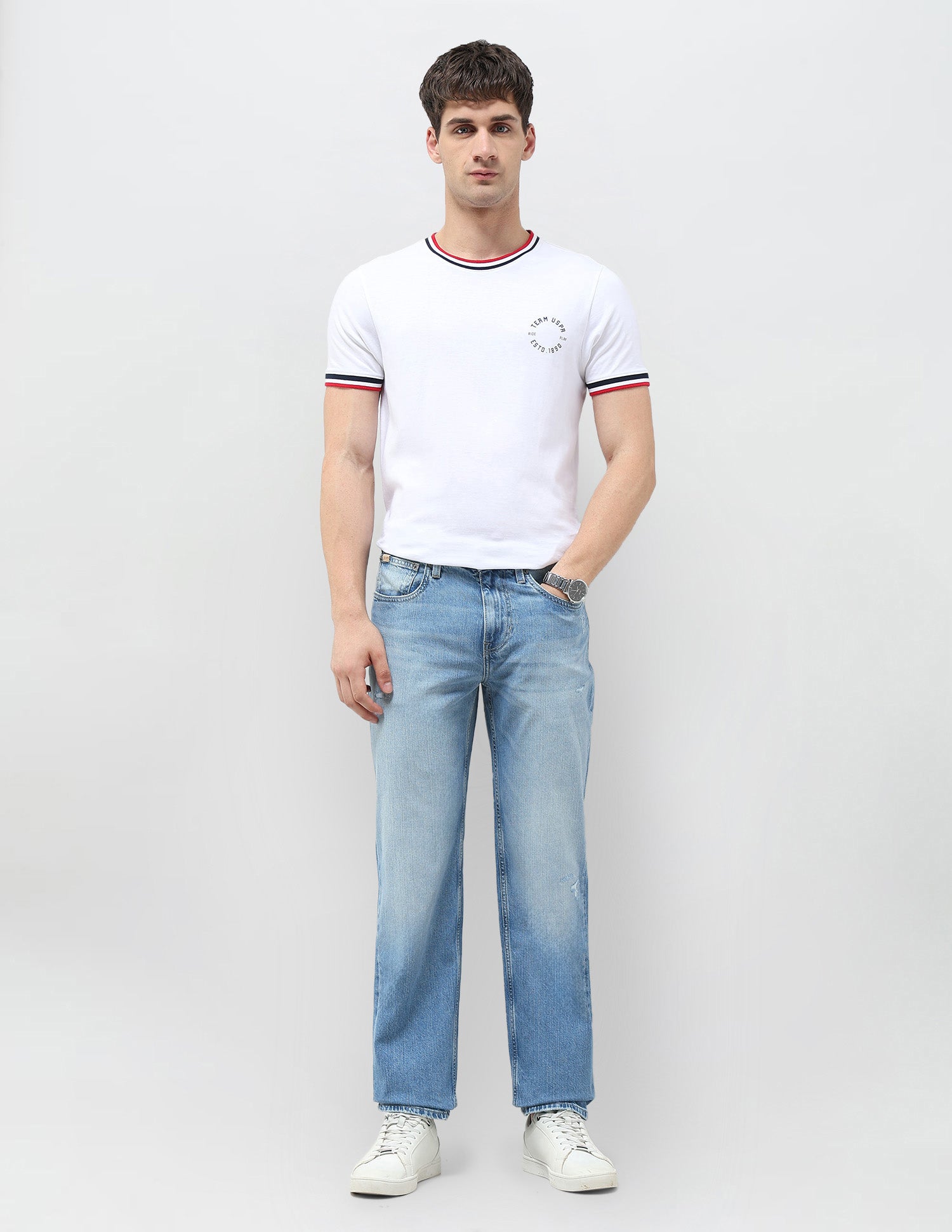 Shawn Relaxed Fit Blue Jeans Blue - U.S. POLO ASSN. | Large