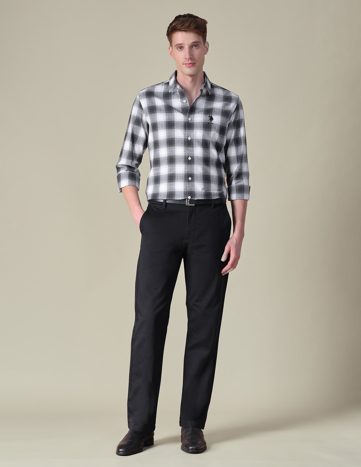 Tartan Checked Regular Fit Shirt Grey - U.S. POLO ASSN. | Large