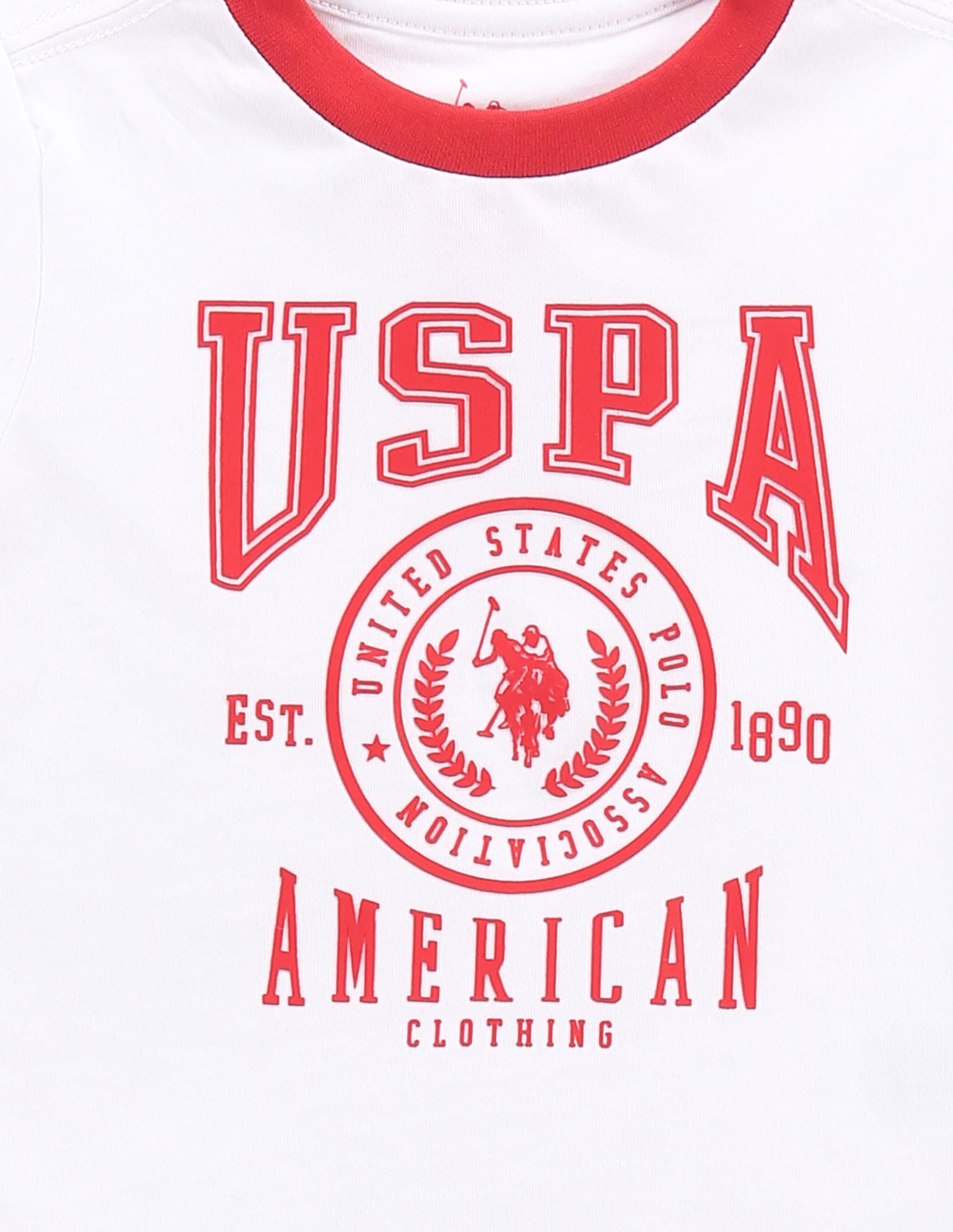 Boys Brand Print T-Shirt White - U.S. POLO ASSN. | Large