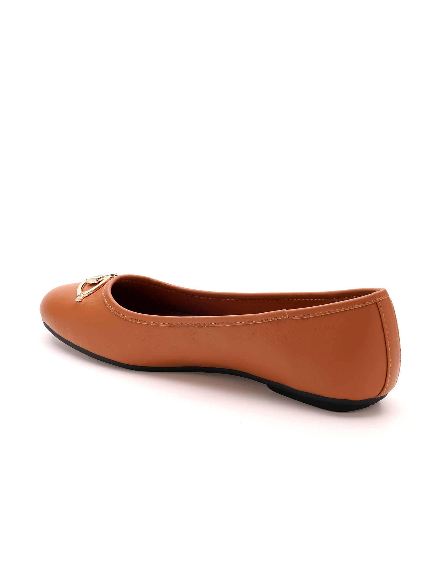 Round Toe Solid Mia Ballerinas Tan - U.S. POLO ASSN. | Large
