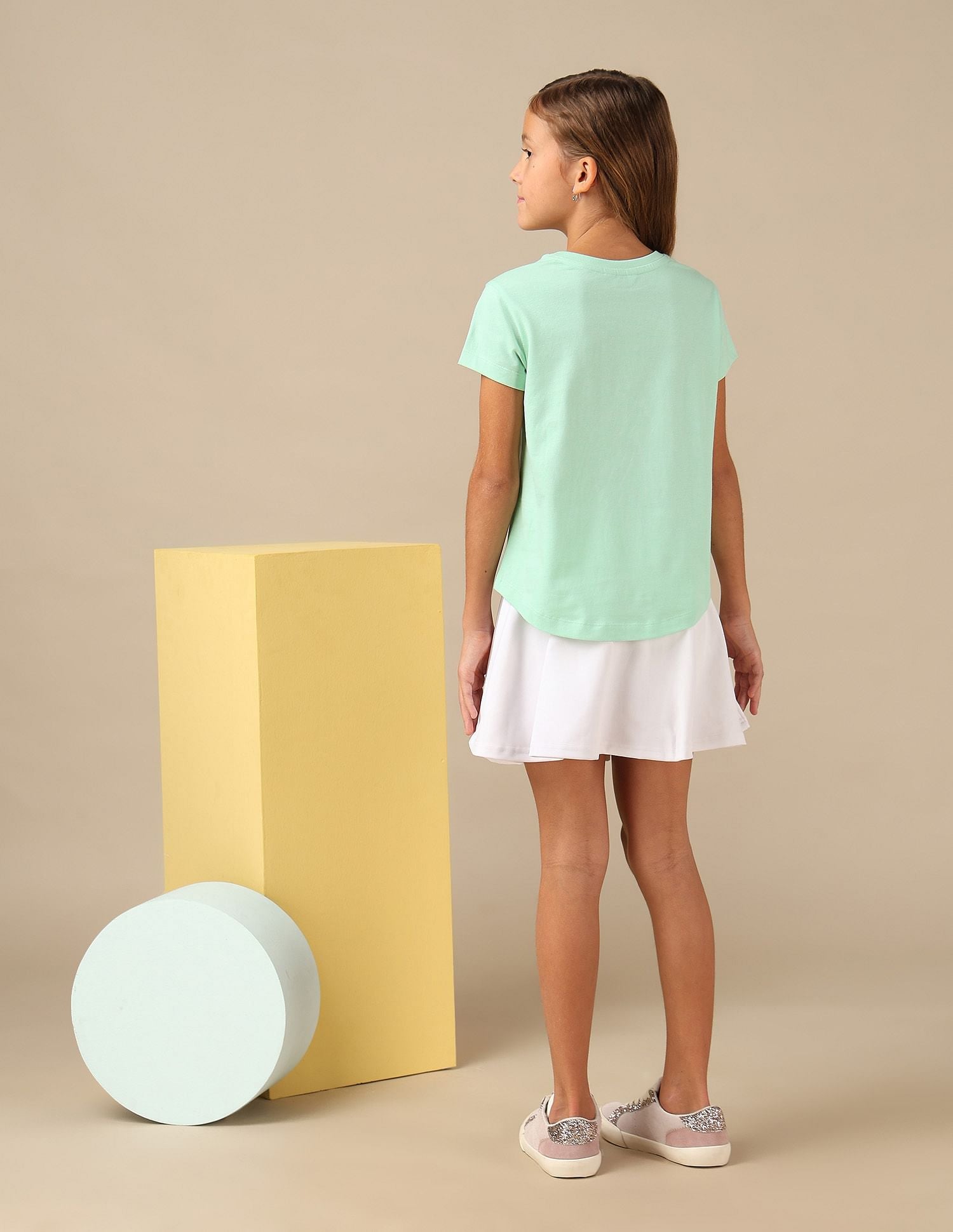 Girls Brand Printed Relaxed Fit T-Shirt Mint - U.S. POLO ASSN. | Large