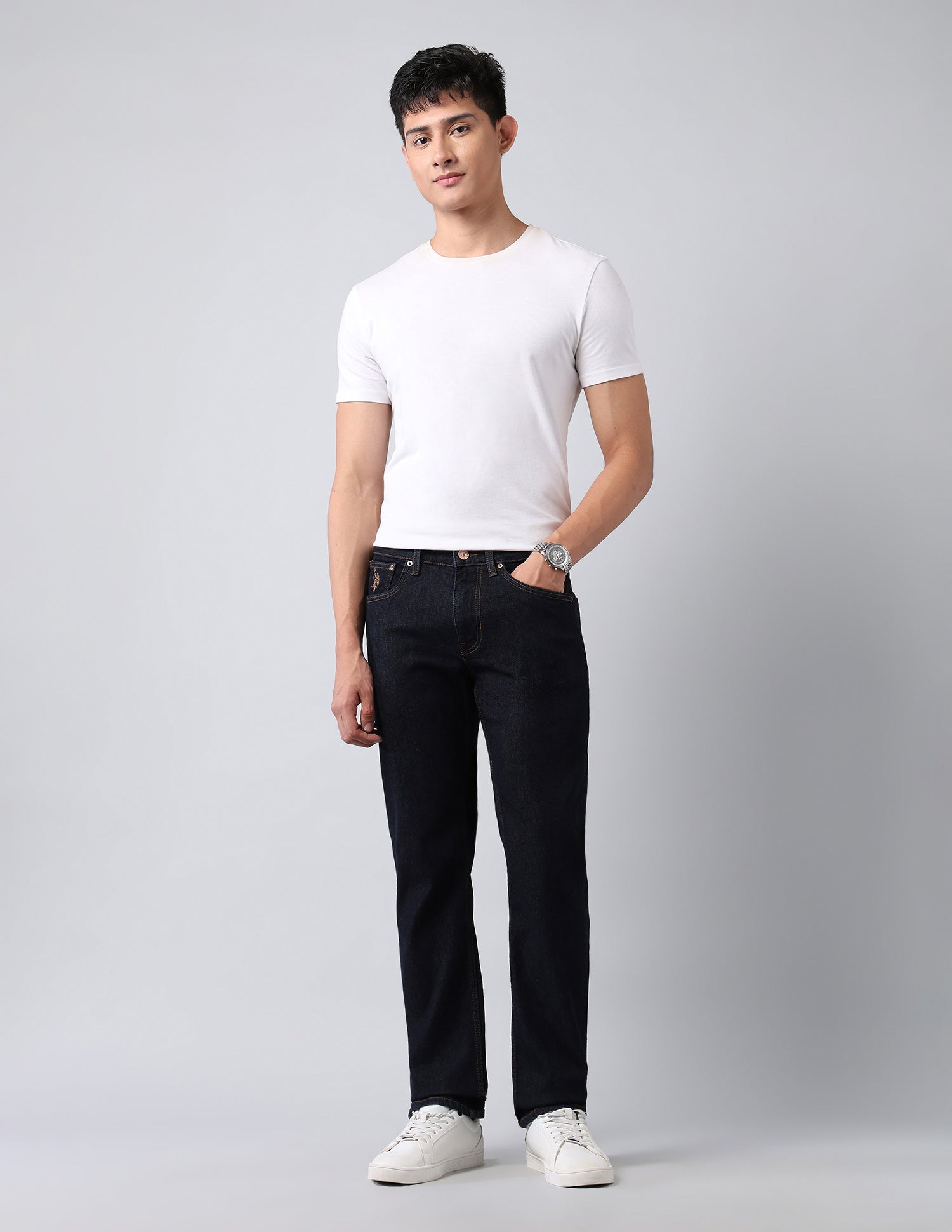 Harold Slim Straight Fit Blue Jeans Dark Wash - U.S. POLO ASSN. | Large