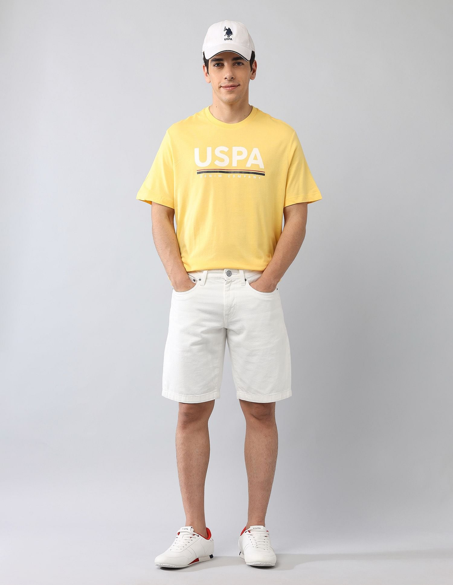 Muscle Fit Brand Printed T-Shirt Yellow - U.S. Polo Assn. India | Large