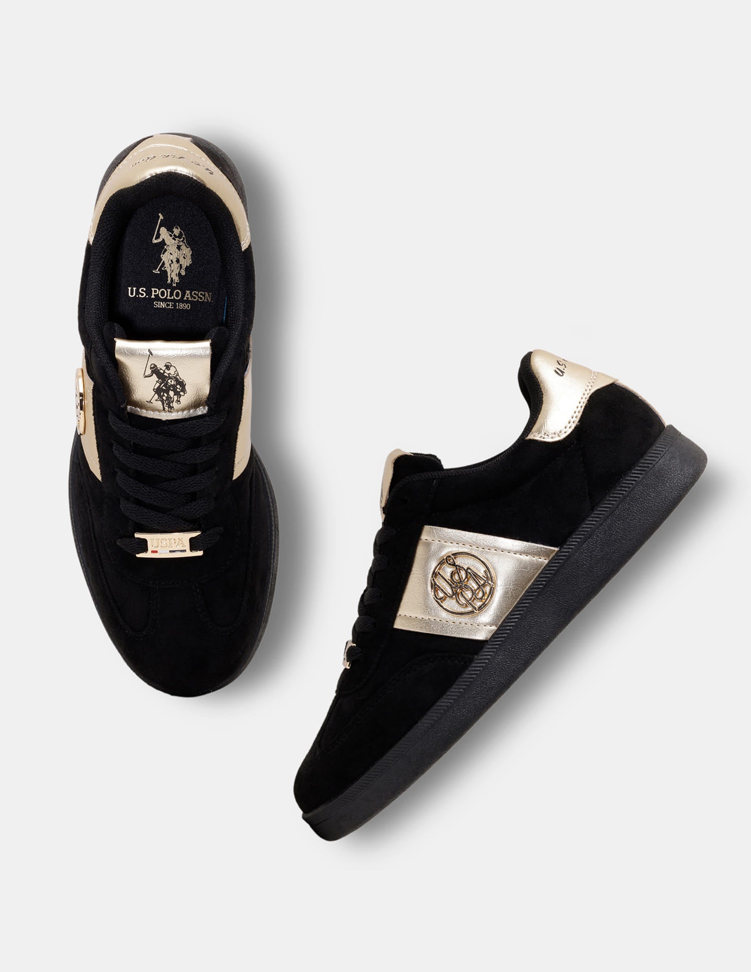 Mirae Black Sneakers Shoes Black - U.S. Polo Assn. India | Large