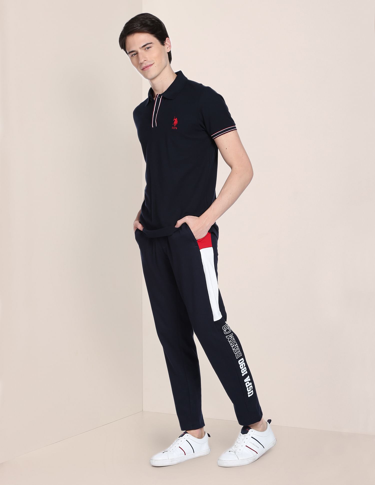 Solid Pique Polo Shirt Navy - U.S. Polo Assn. India | Large