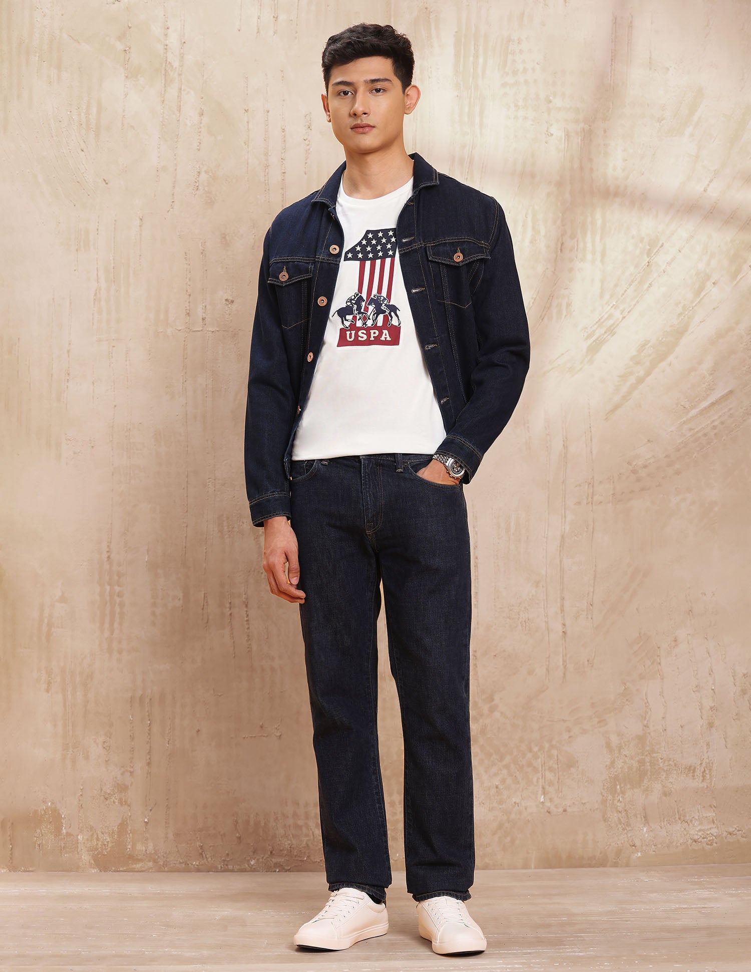 Graphic Printed Regular Fit T Shirt Ivory - U.S. POLO ASSN. | Large