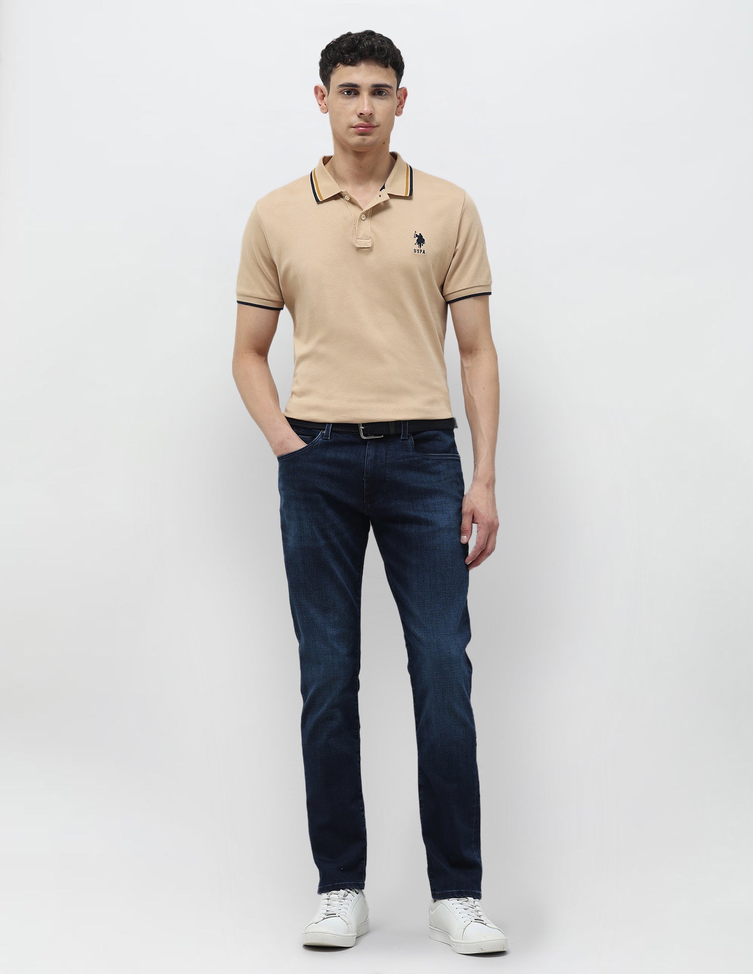 Brandon Slim-Tapered Fit Blue Jeans Dark Blue - U.S. POLO ASSN. | Large