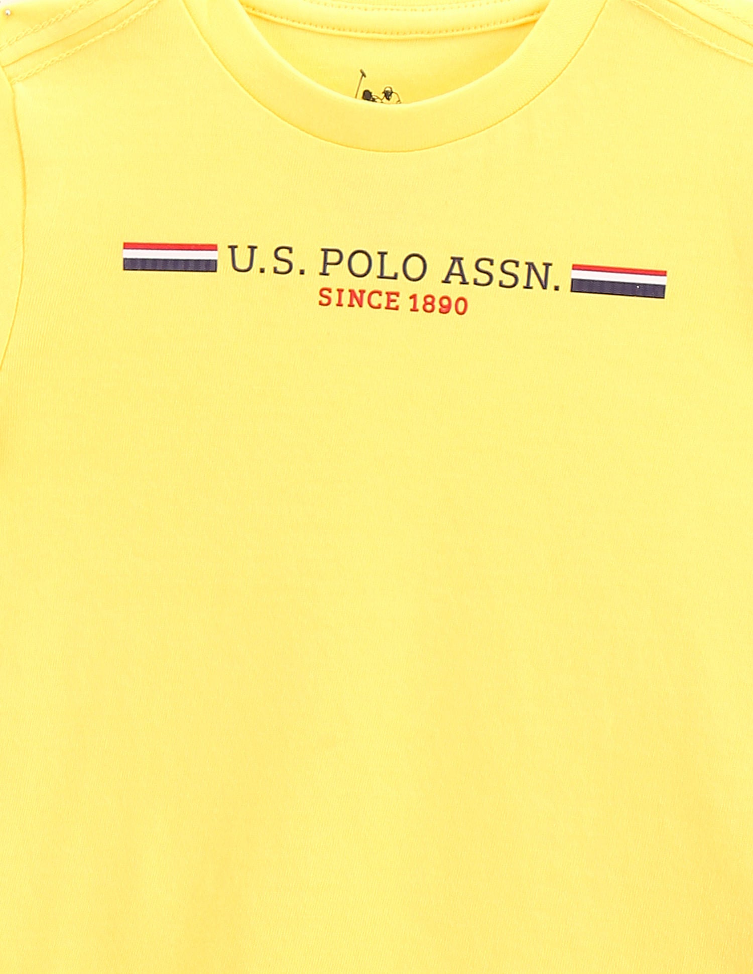 Boys Brand Print Cotton T-Shirt Yellow - U.S. Polo Assn. India | Large