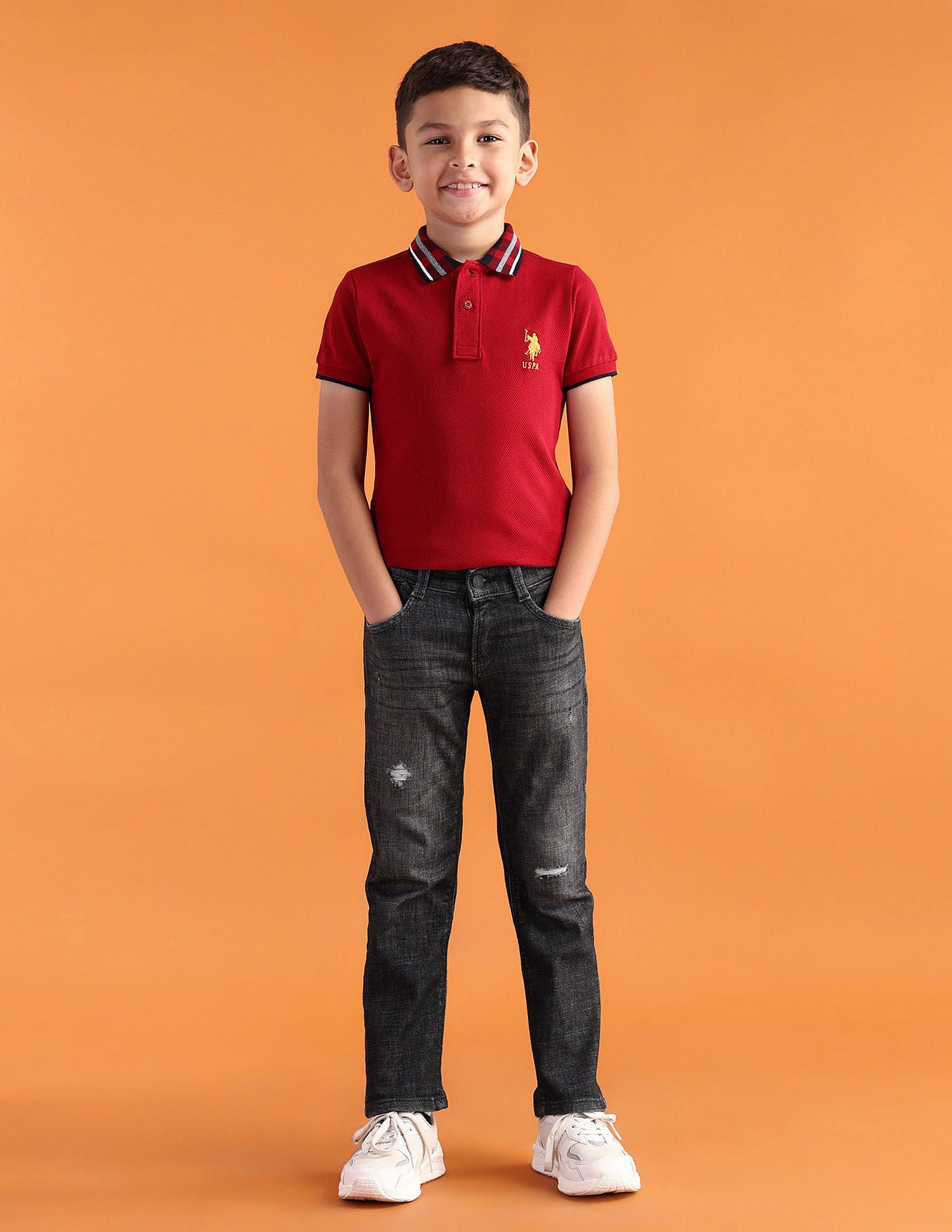 Regular fit Solid Jeans Charcoal - U.S. POLO ASSN. | Large