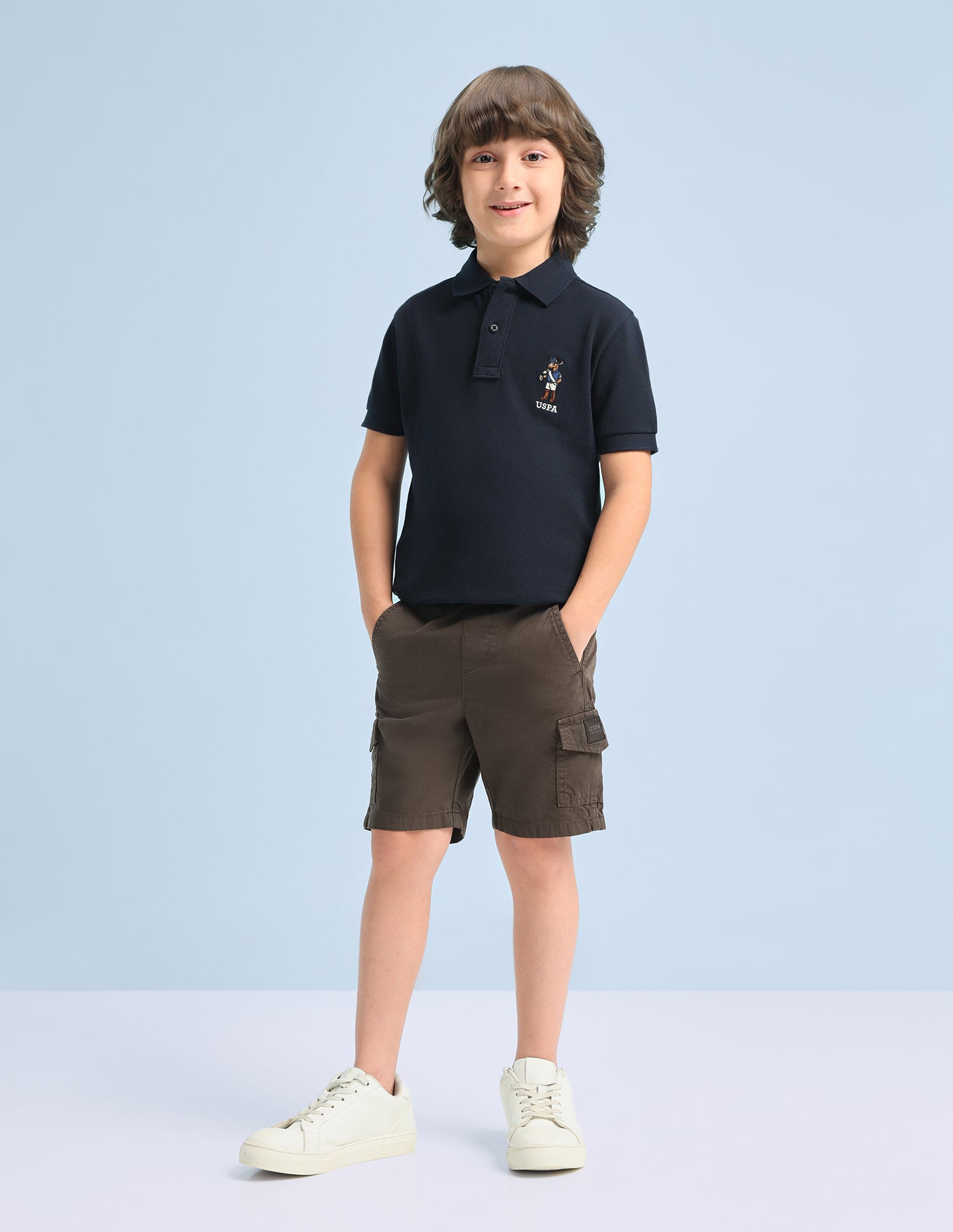 Solid Regular Fit Polo Shirt Navy - U.S. Polo Assn. India | Large