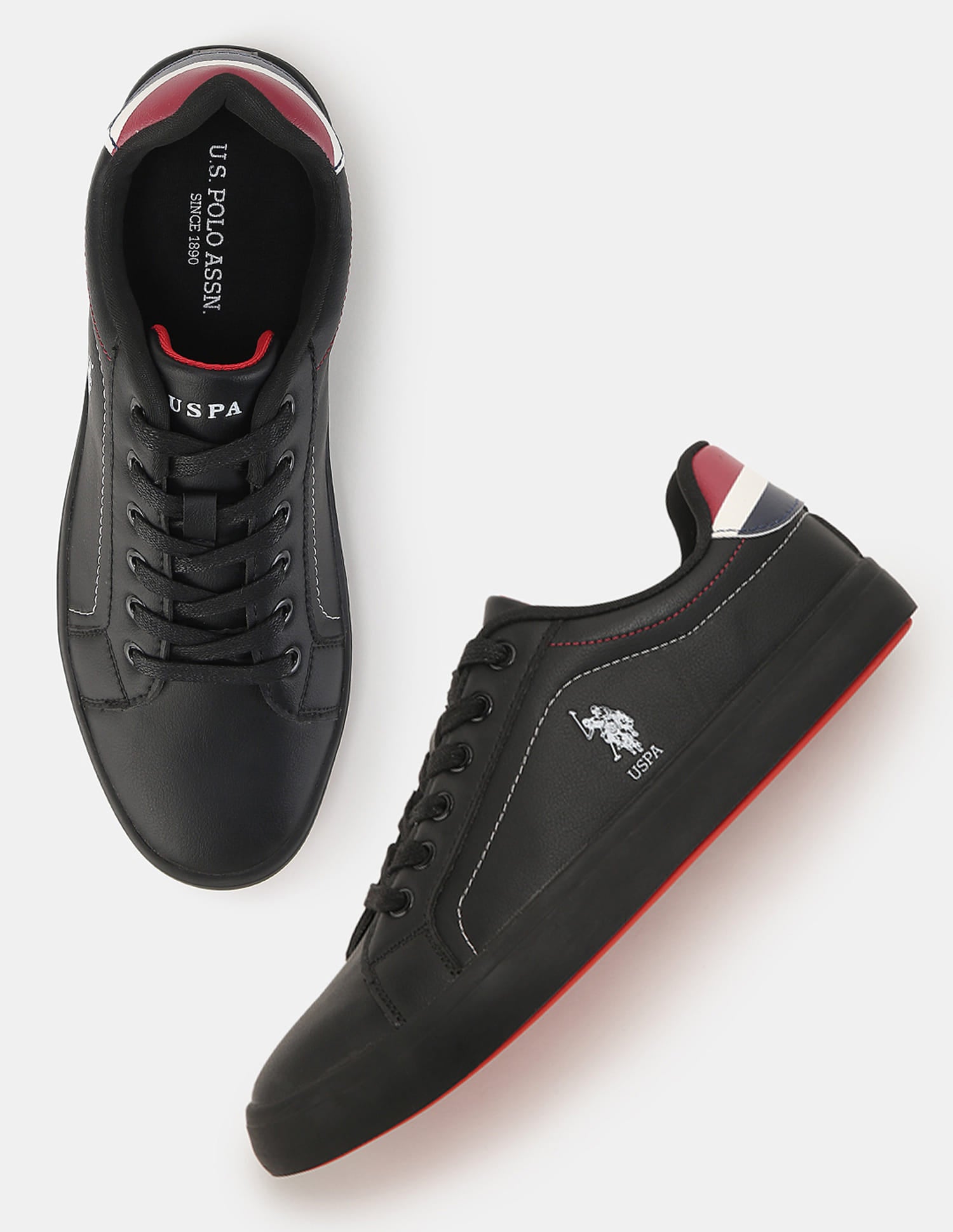 Men Solid Rojas 3.0 Sneakers Black - U.S. Polo Assn. India | Large