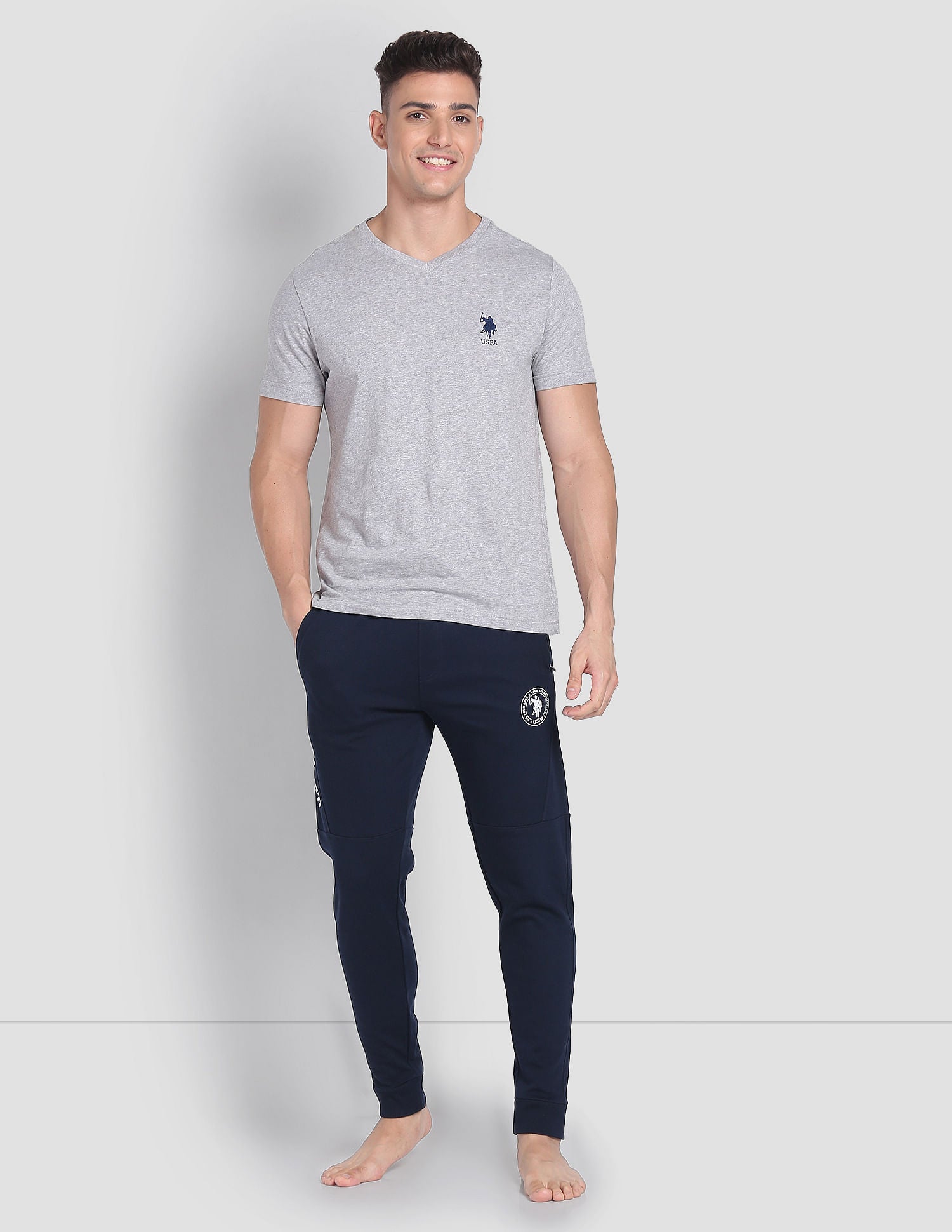 Cotton Stretch LJ003 Joggers - Pack Of 1 Navy - U.S. POLO ASSN. | Large