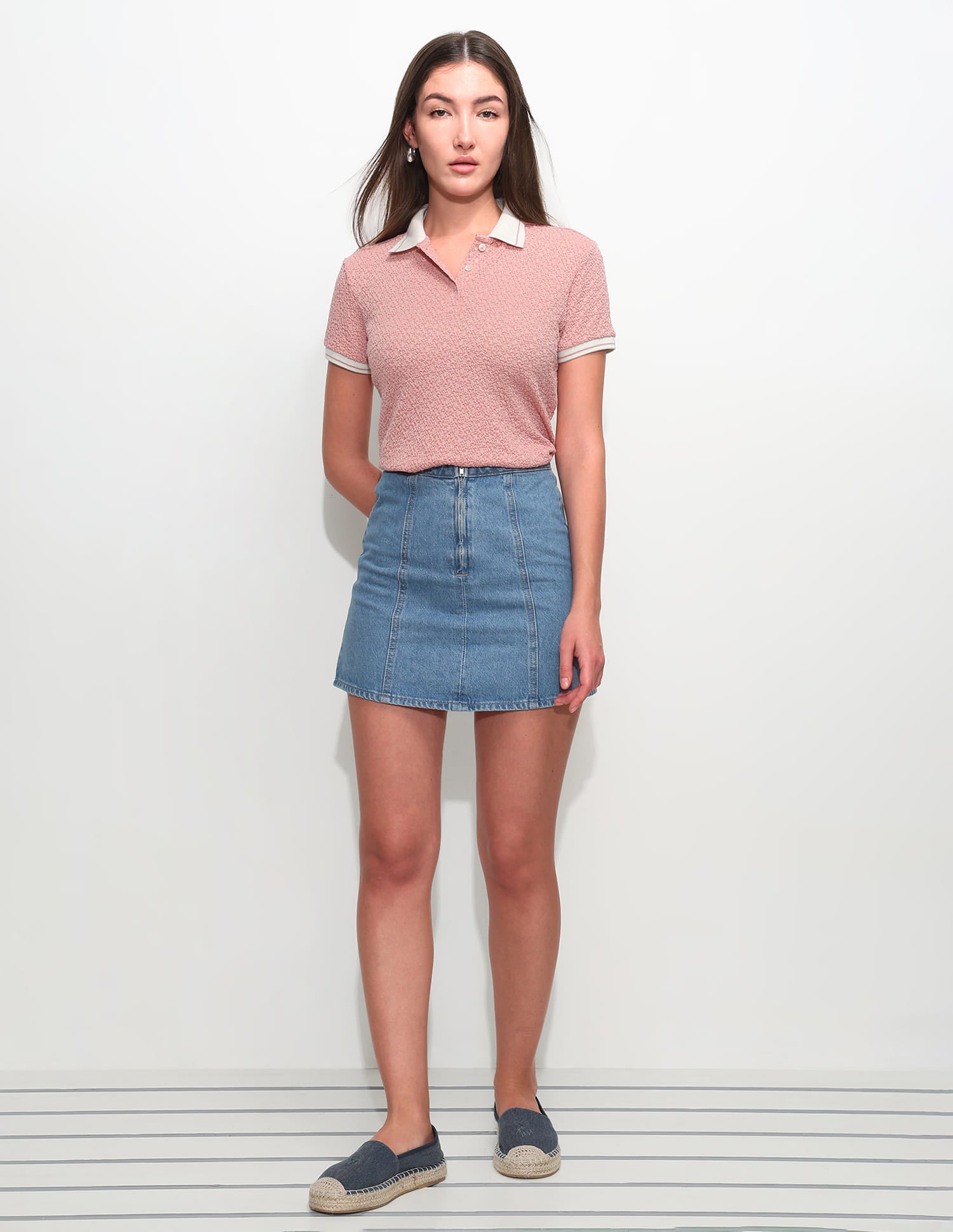 Regular Fit Textured Polo Shirt Pink - U.S. Polo Assn. India | Large