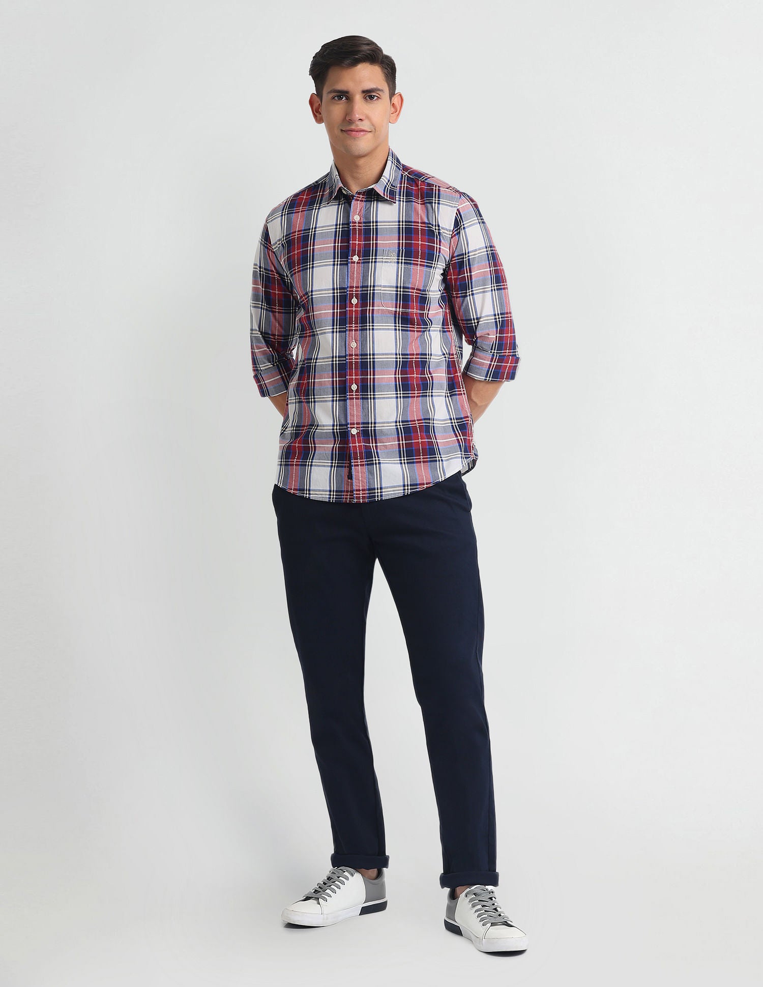 Tartan Check Slim Shirt Red - U.S. Polo Assn. India | Large