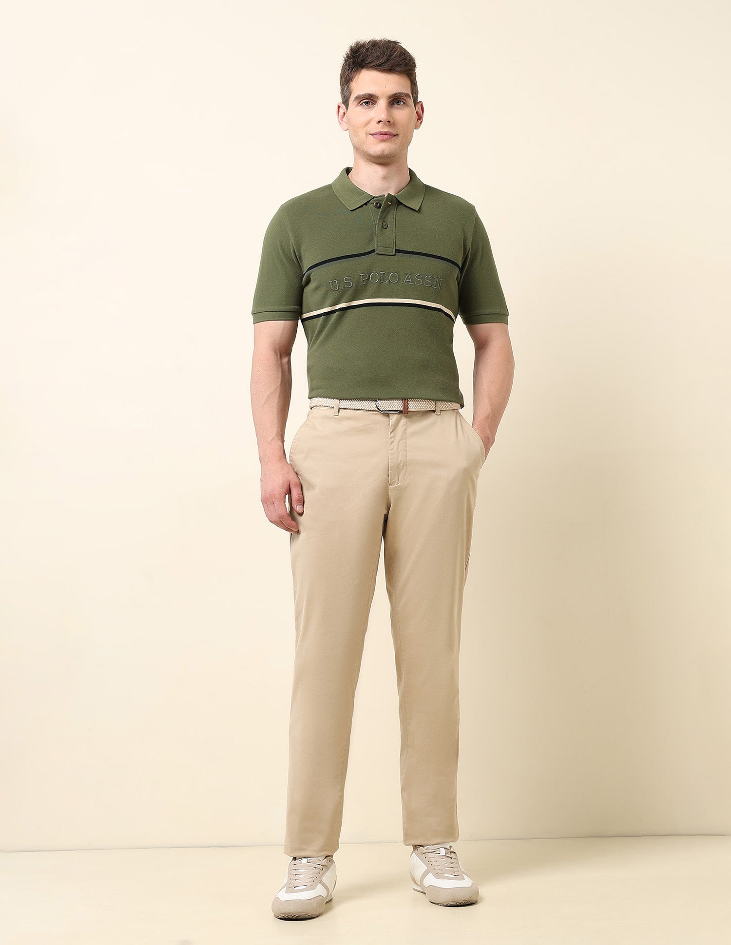 Brand Embroidered Classic Polo Shirt Olive - U.S. POLO ASSN. | Large