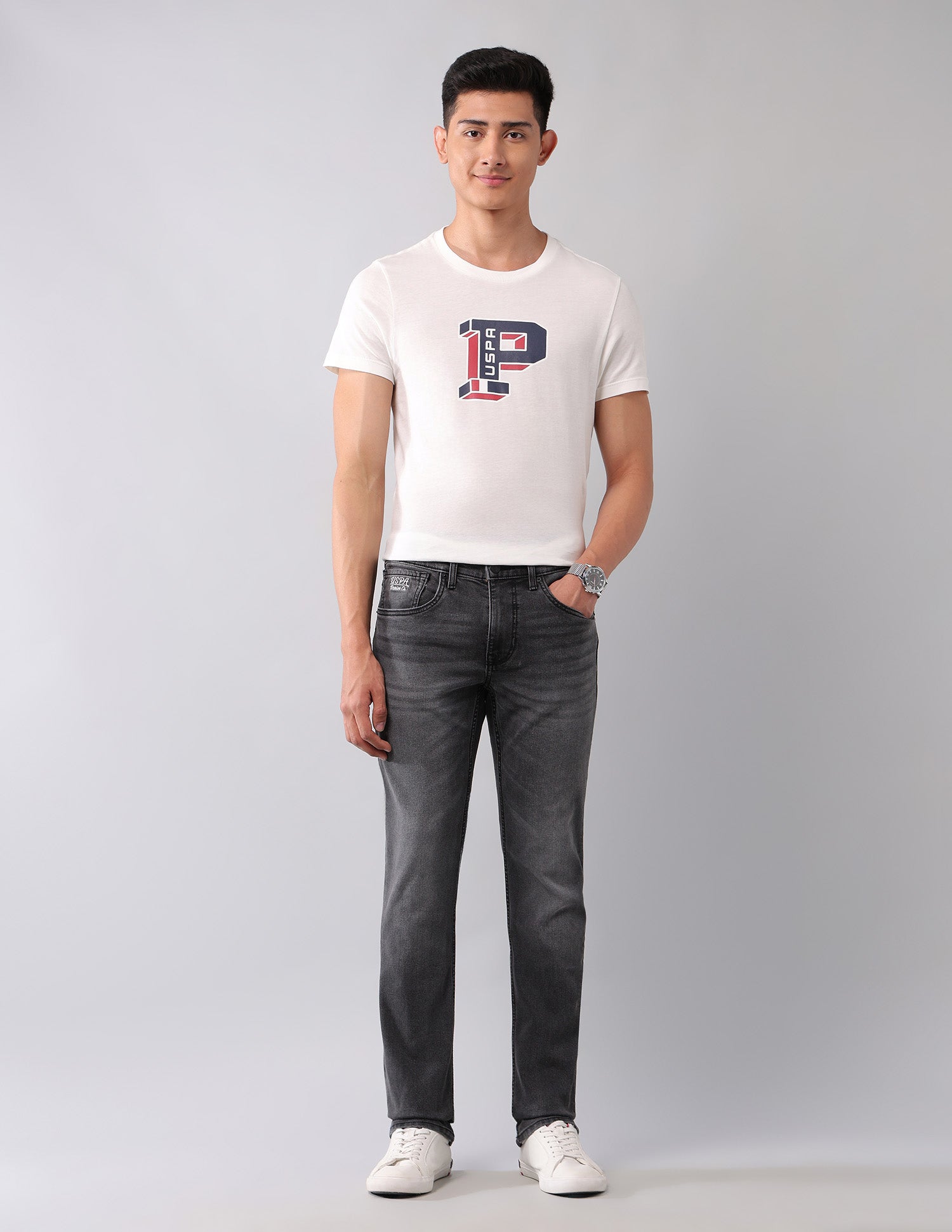 Brandon Slim Tapered Fit Black Jeans Black - U.S. POLO ASSN. | Large