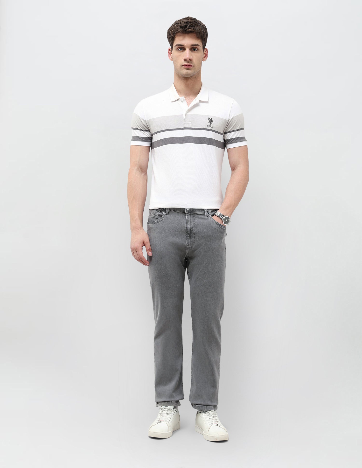 Connor Bootcut Grey Jeans Grey - U.S. POLO ASSN. | Large