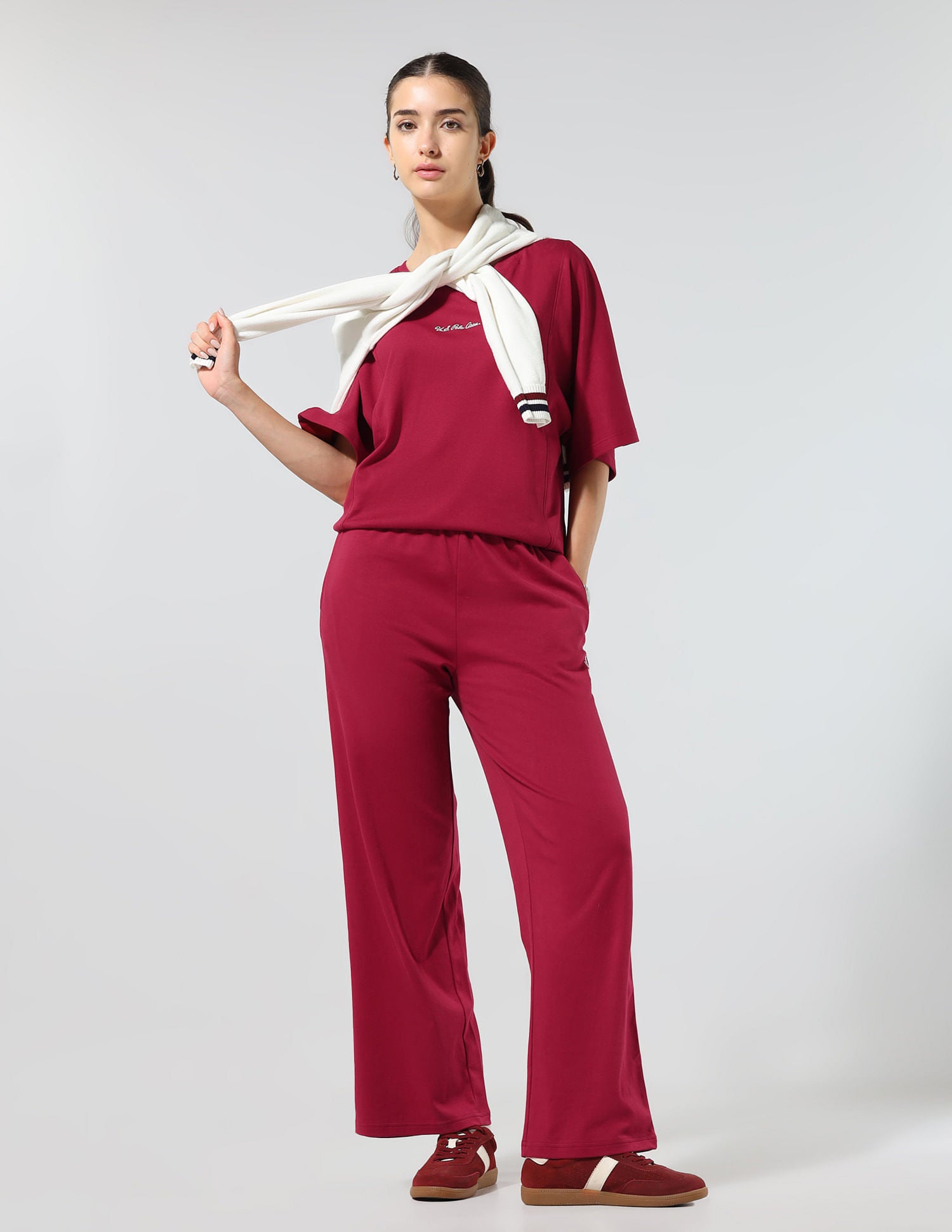 Relaxed Fit Solid Co-Ords Dark Red - U.S. POLO ASSN. | Large