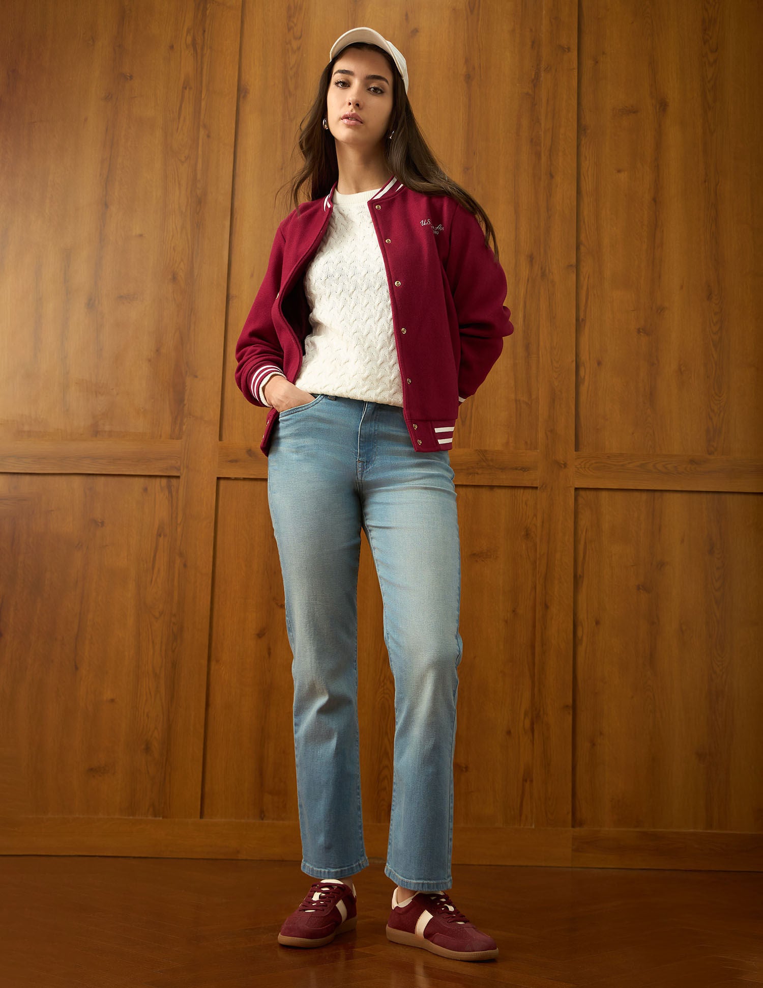 High Rise Straight Fit Jeans Blue - U.S. POLO ASSN. | Large