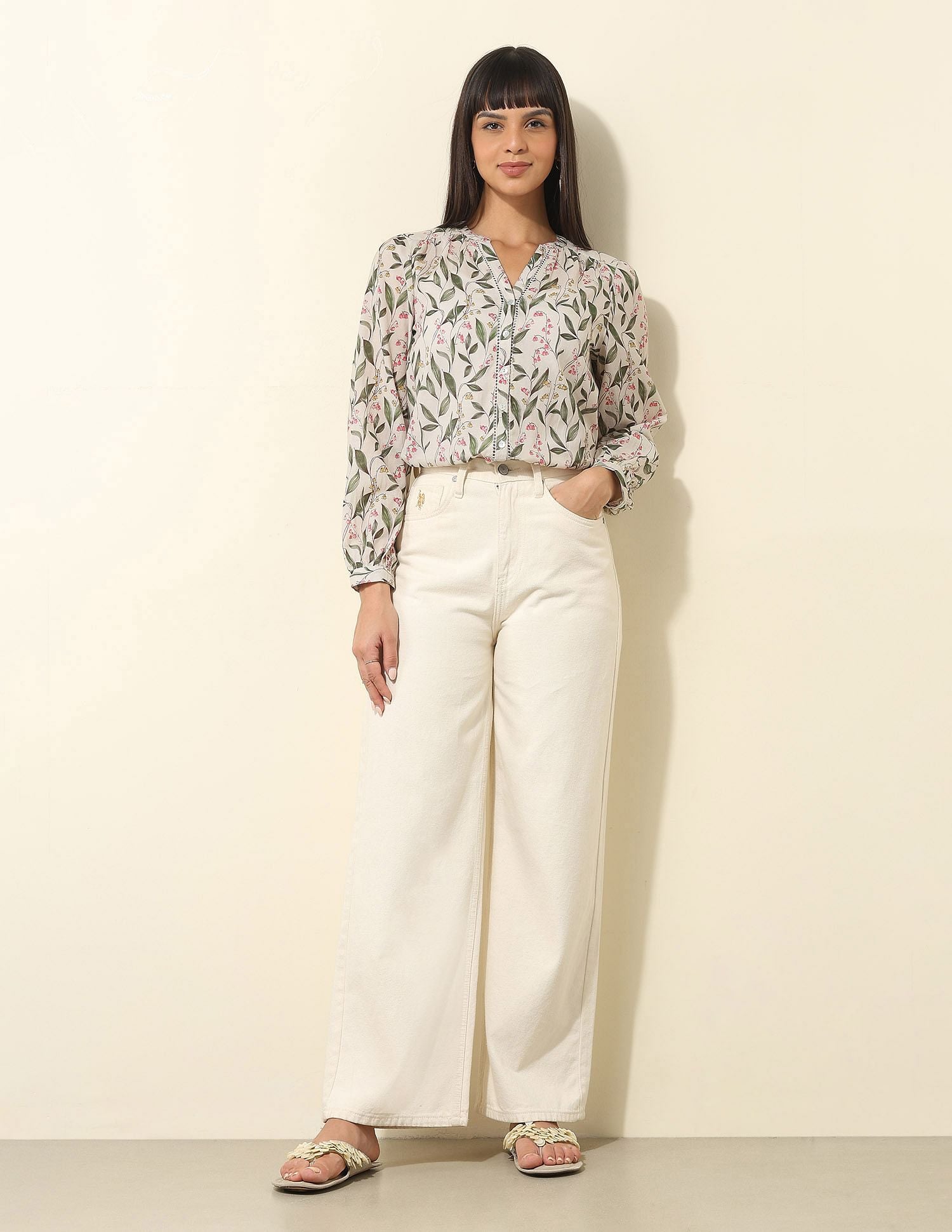 Floral Printed Top Multi - U.S. Polo Assn. India | Large