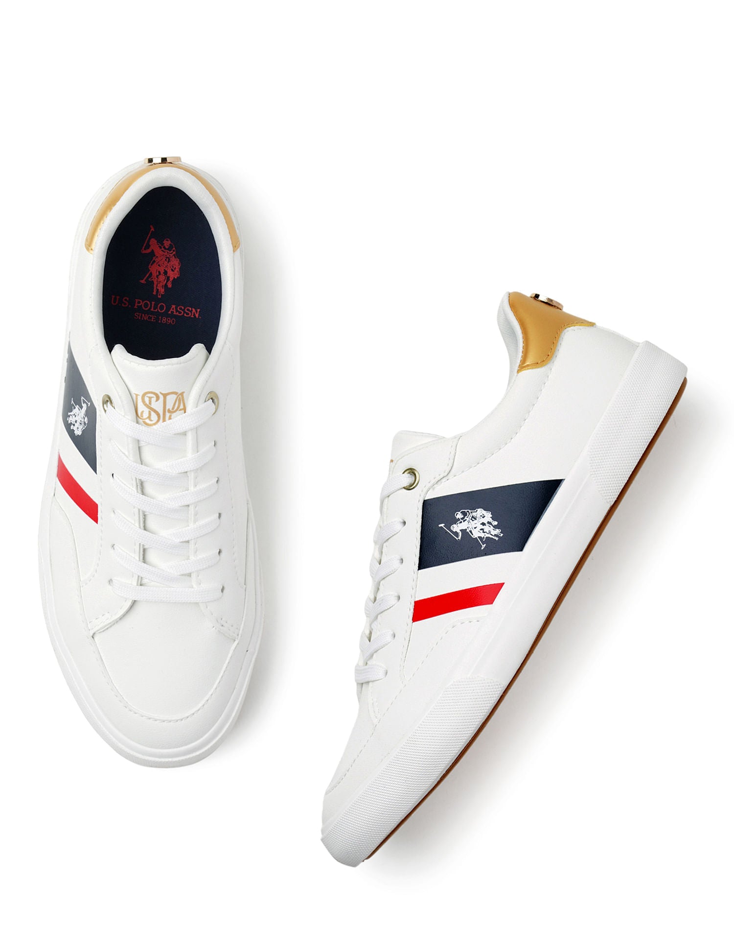 U.S. Polo Assn. Women Harper 2.0 Comfort Insole Sneakers White - U.S. POLO ASSN. | Large