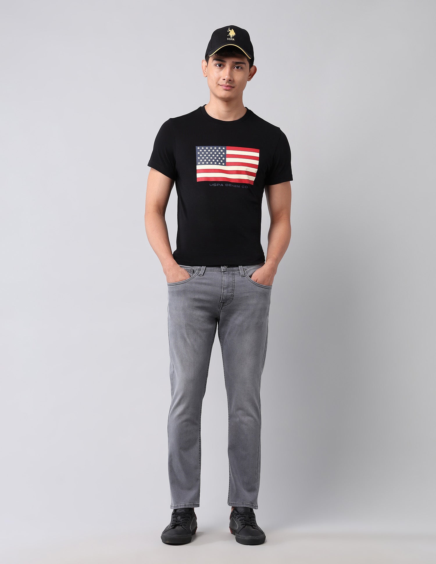 Henry Tapered Fit Grey Jeans Grey - U.S. Polo Assn. India | Large