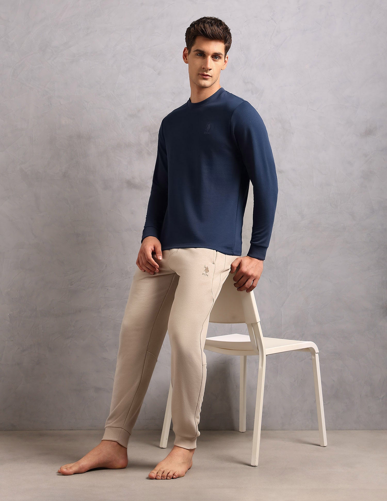 Comfort Fit Solid OEE14 Lounge T-Shirt - Pack Of 1 Navy - U.S. POLO ASSN. | Large