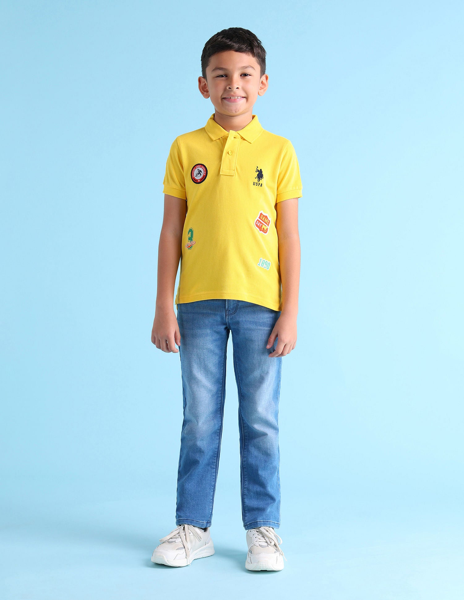 Regular fit Fabric Decoration Polo Shirt Yellow - U.S. Polo Assn. India | Large