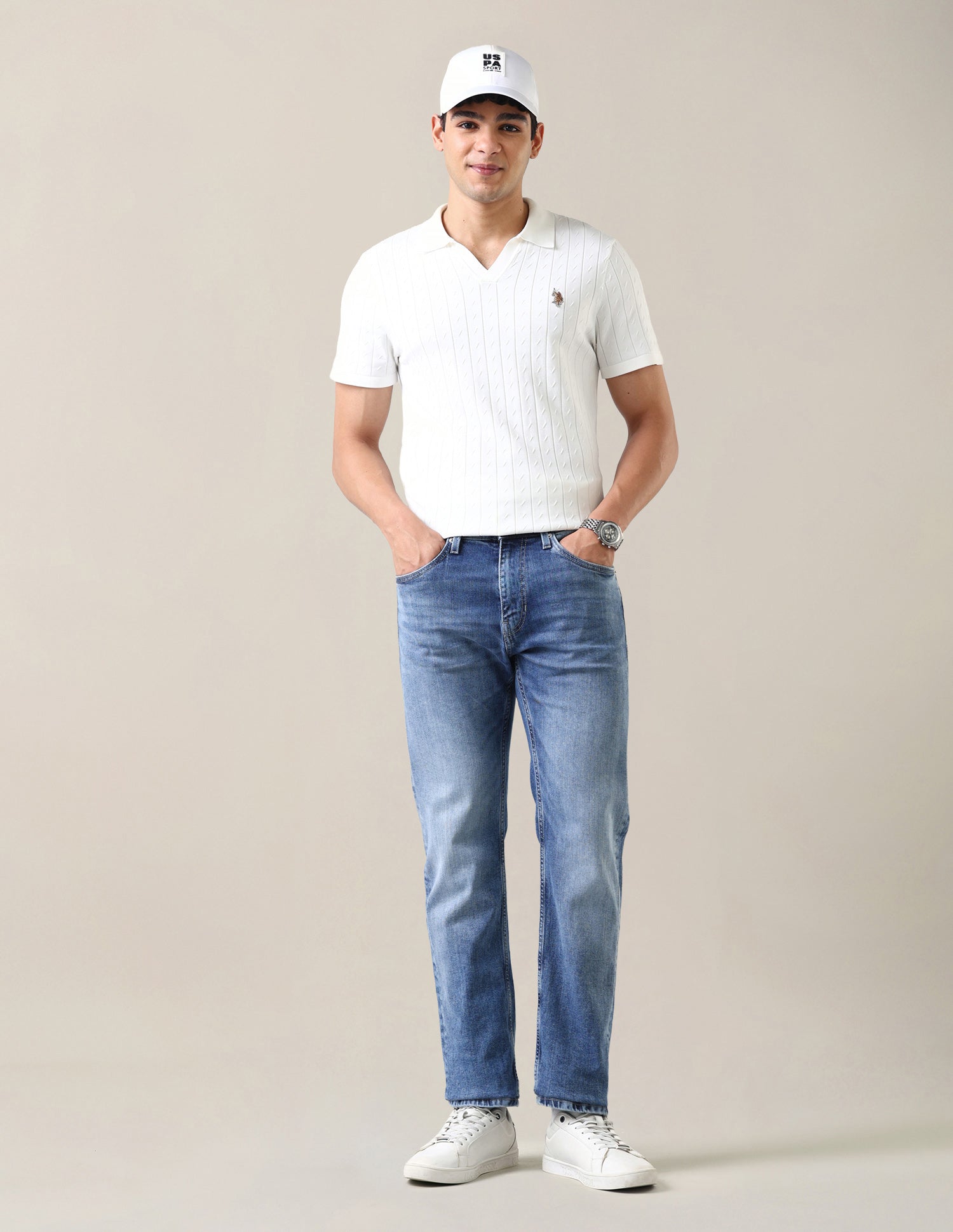 Mason Regular Straight Fit Blue Jeans Light Blue - U.S. Polo Assn. India | Large