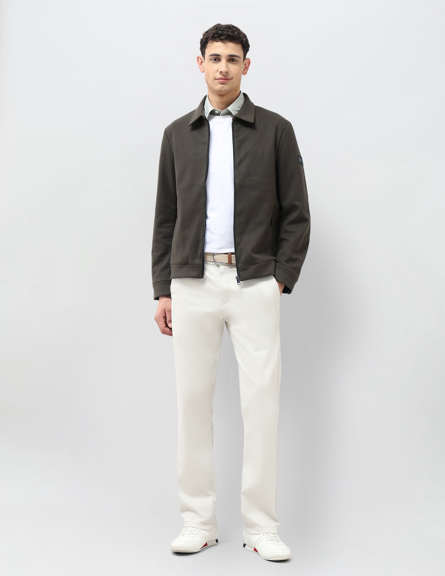 Solid Regular Fit Jacket Olive - U.S. POLO ASSN. | Large