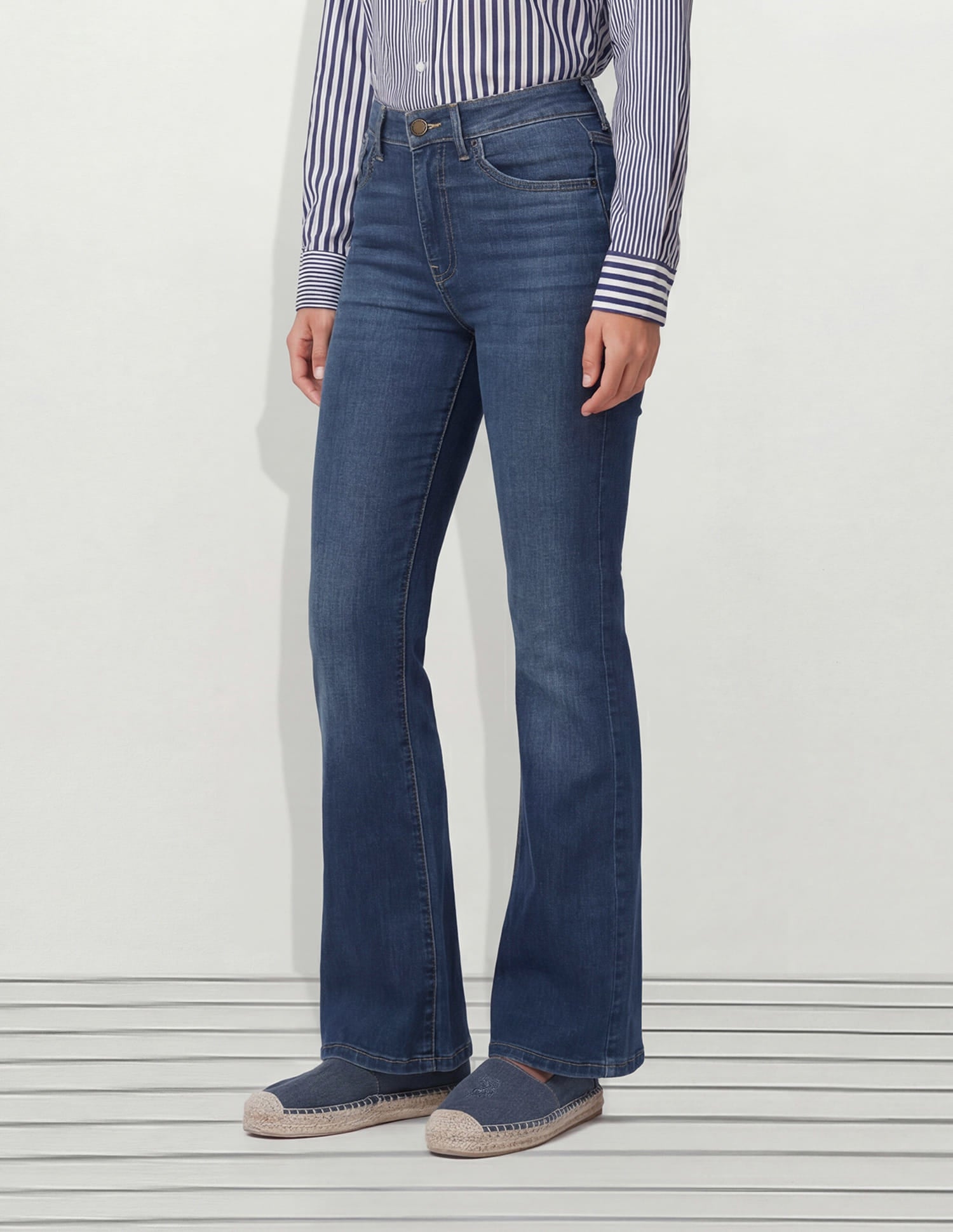 High Rise Flared Fit Jeans Blue - U.S. Polo Assn. India | Large