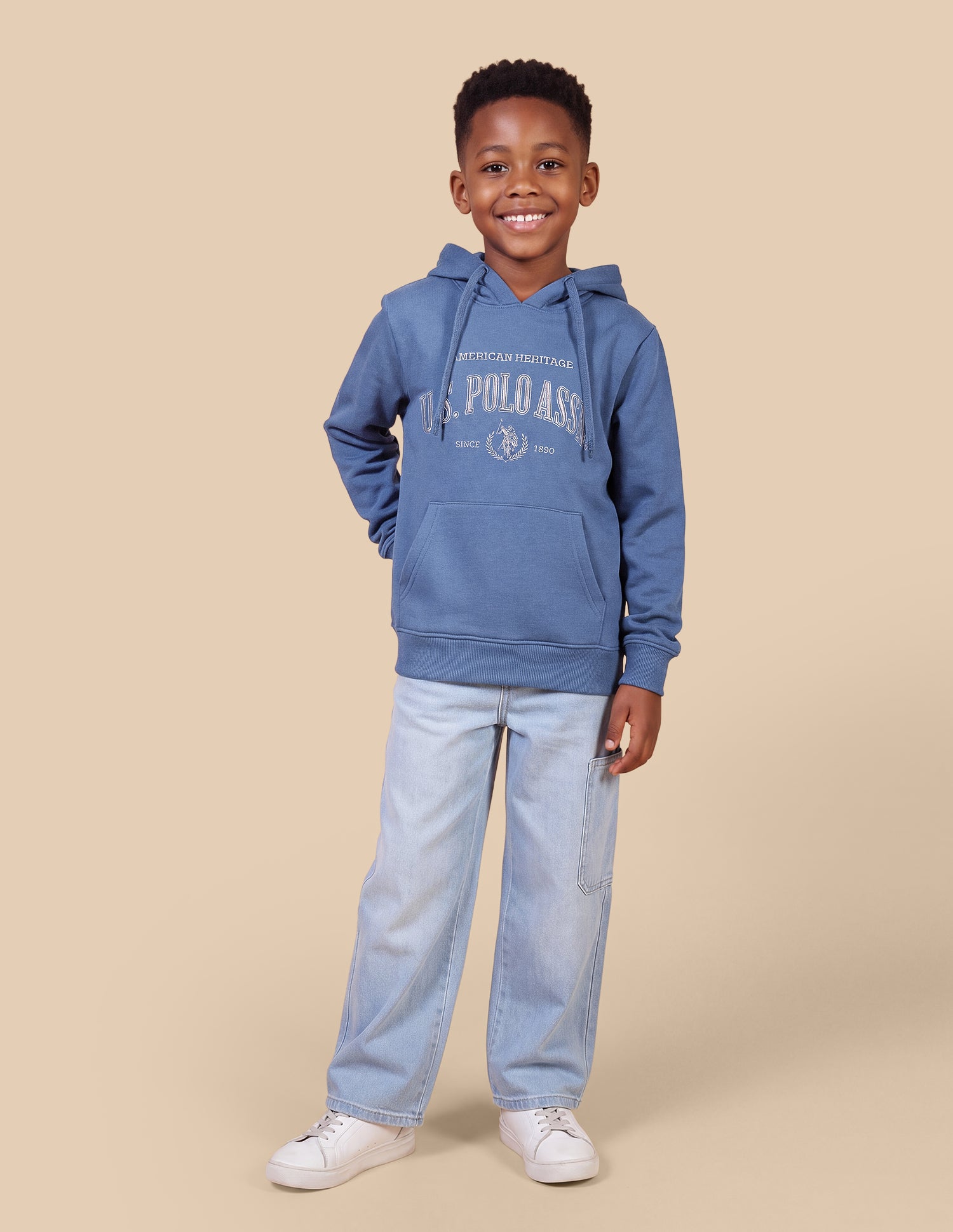Brand Embroidered Regular Fit Sweatshirt Blue - U.S. Polo Assn. India | Large