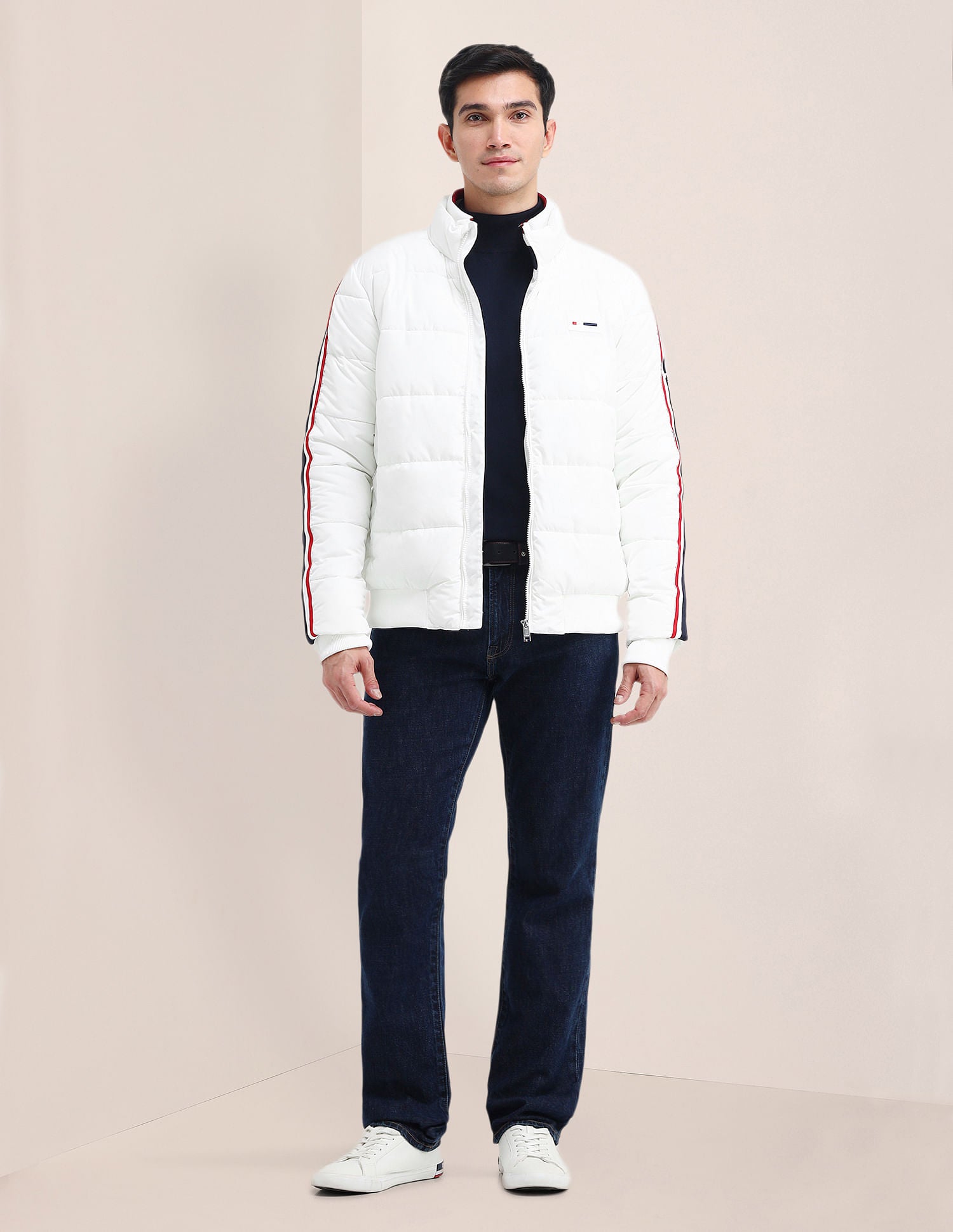 Solid Puffer Jacket White - U.S. Polo Assn. India | Large