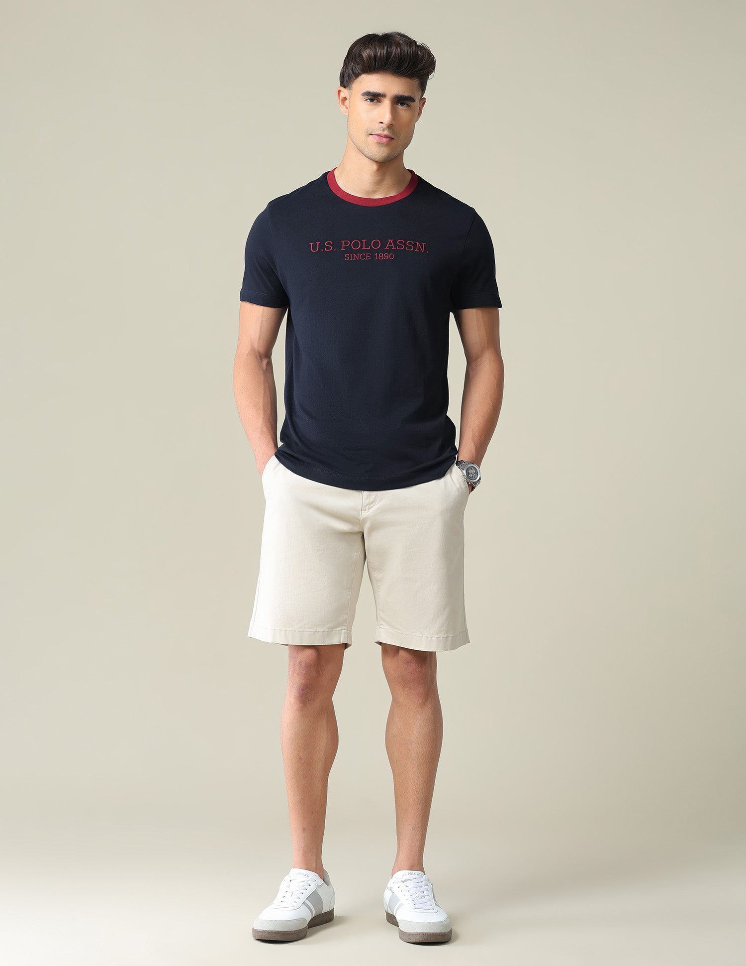 Embroidered Logo T-Shirt Navy - U.S. POLO ASSN. | Large