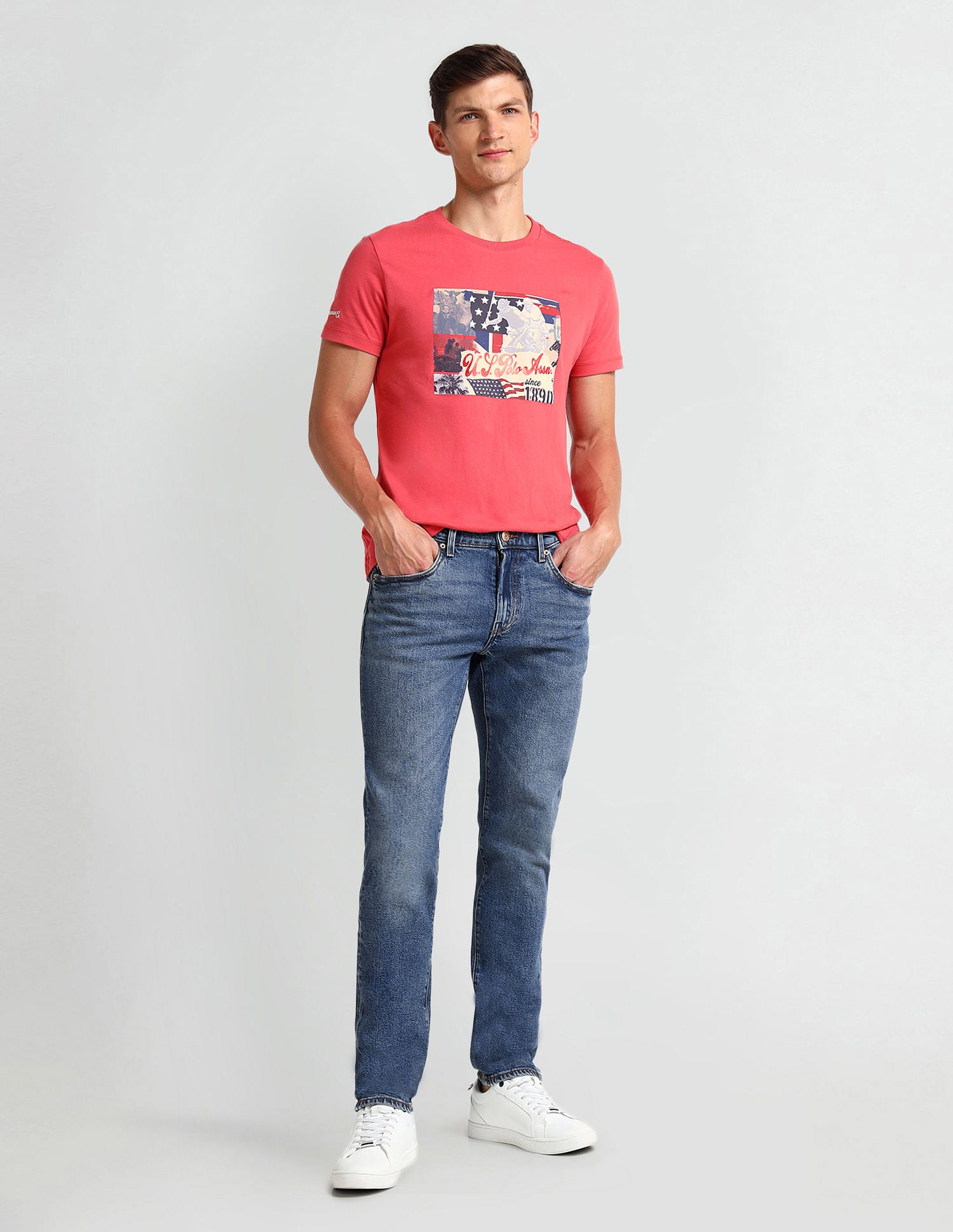 Brandon Slim Fit Blue Jeans Blue - U.S. Polo Assn. India | Large