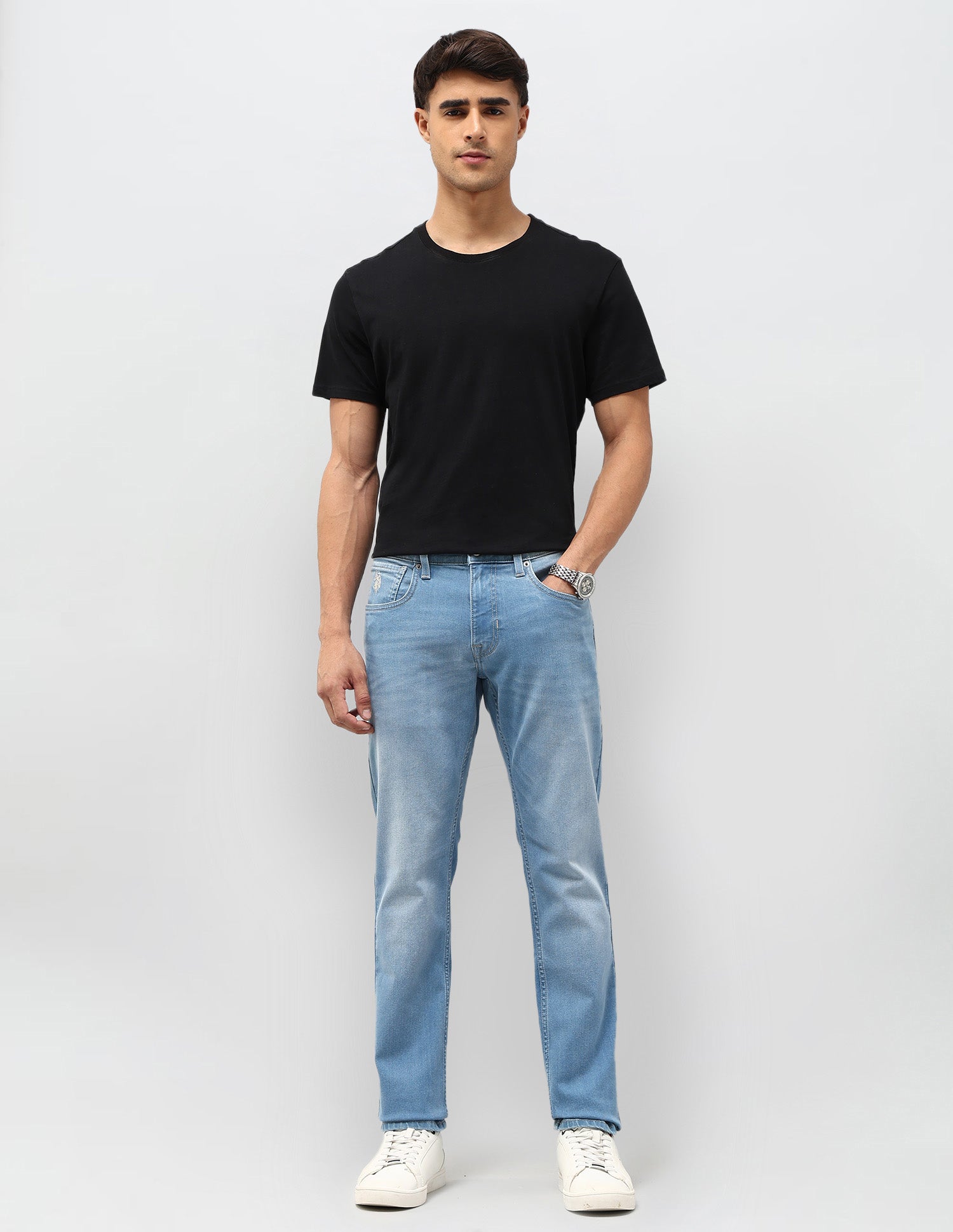 Brandon Slim Tapered Fit Blue Jeans Indigo - U.S. POLO ASSN. | Large