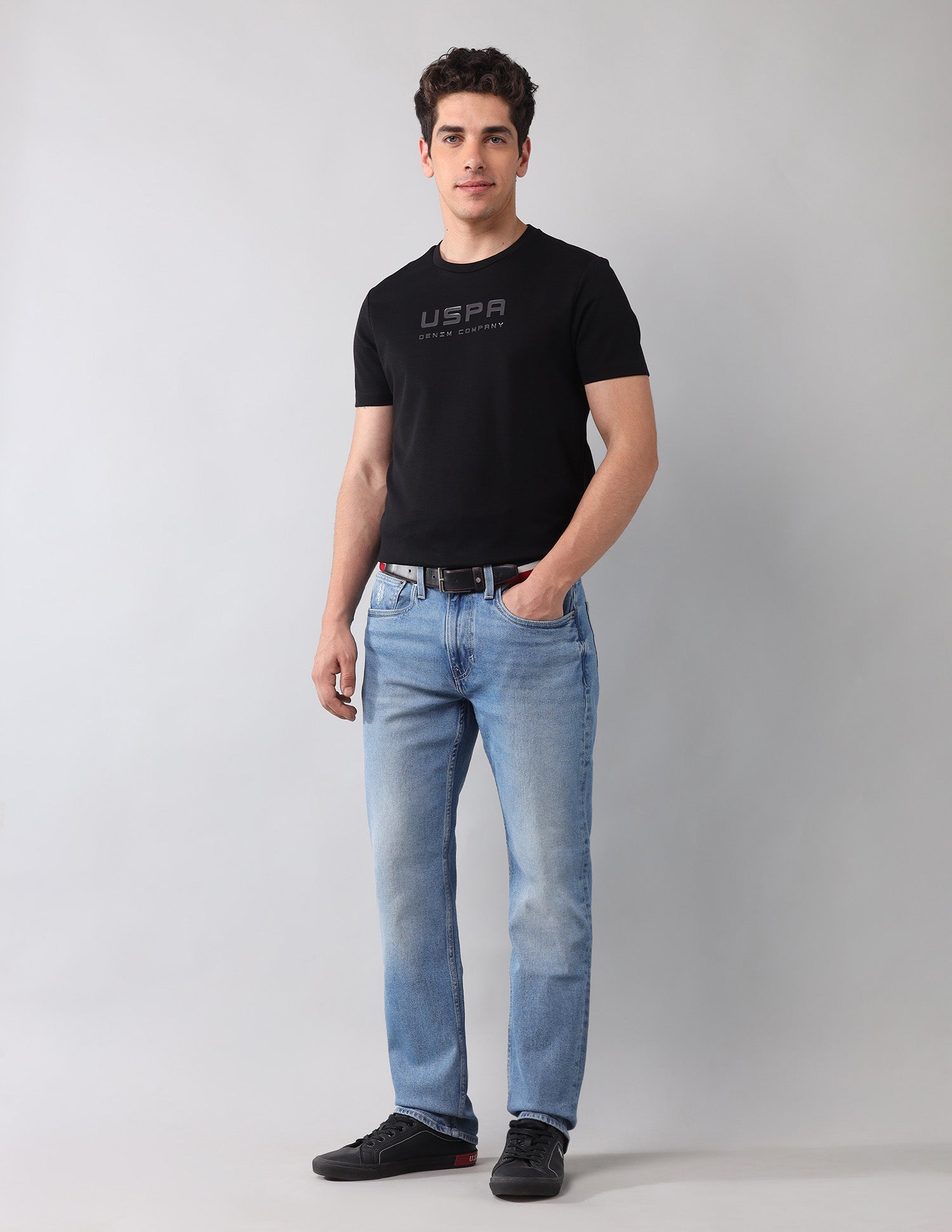 Harold Slim Straight Fit Vintage Jeans Light Blue - U.S. Polo Assn. India | Large