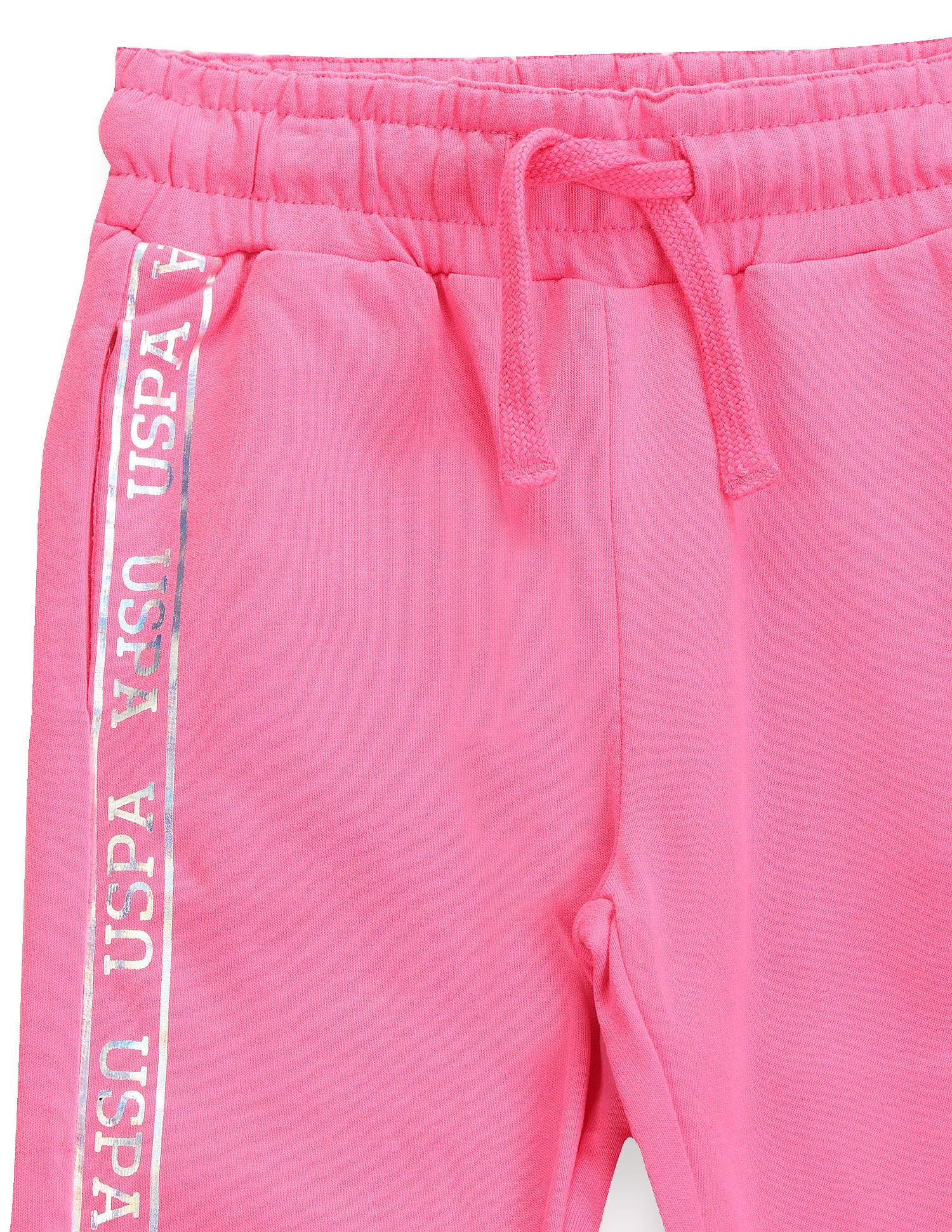 Girls Drawstring Waist Joggers Light Pink - U.S. POLO ASSN. | Large