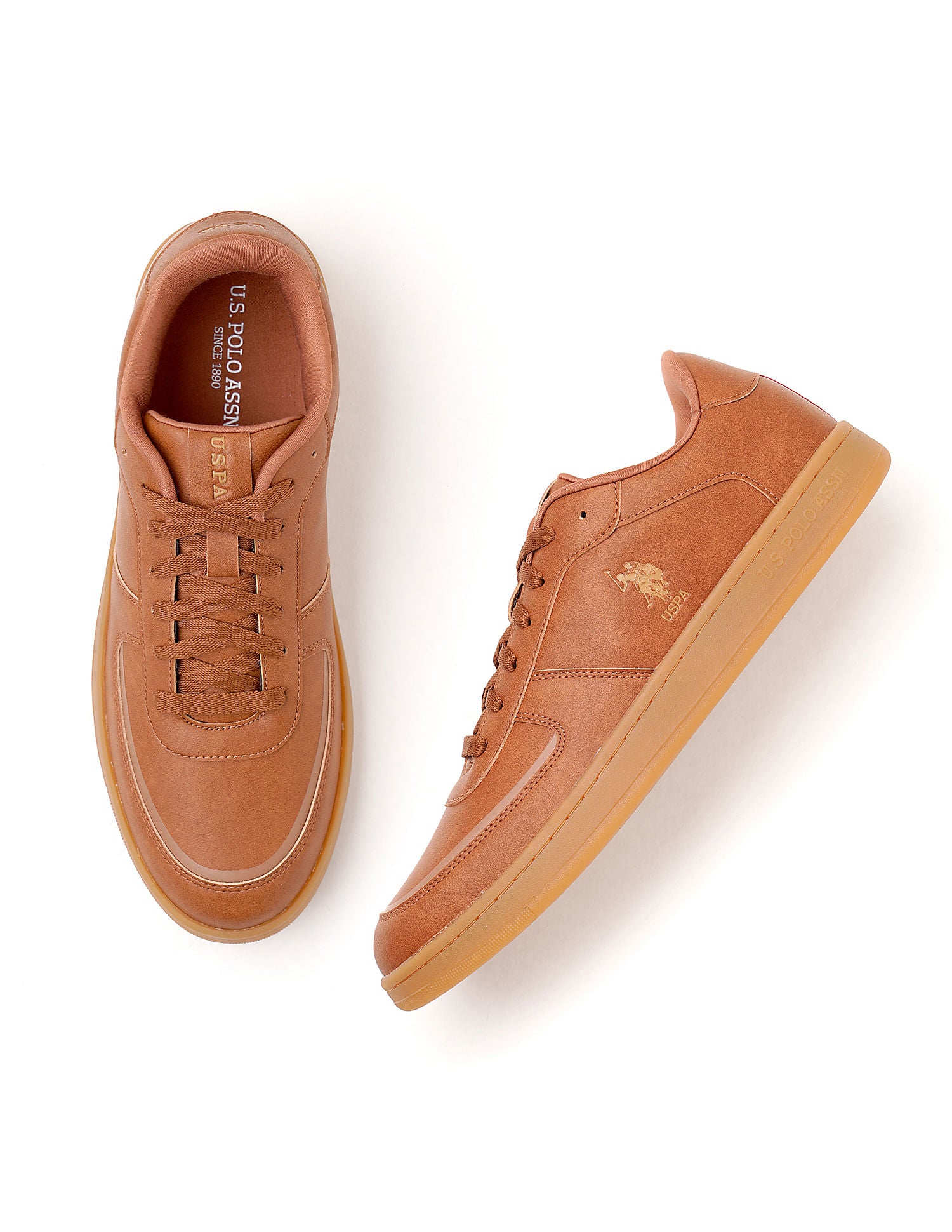 Men Reiner Tan Retro Court Sneakers Tan - U.S. POLO ASSN. | Large