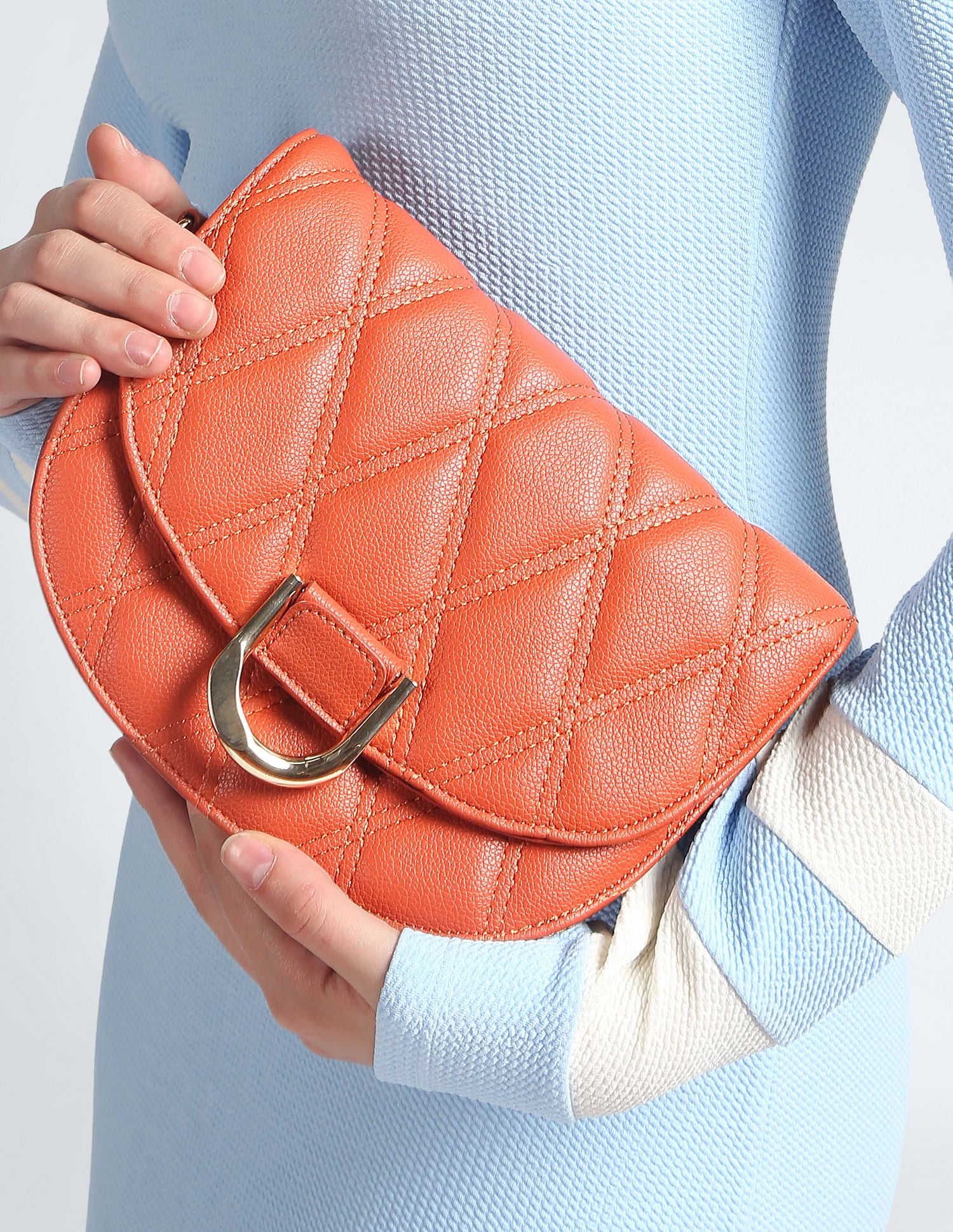 Adjustable Strap Quilted Sling Bag Tan - U.S. POLO ASSN. | Large