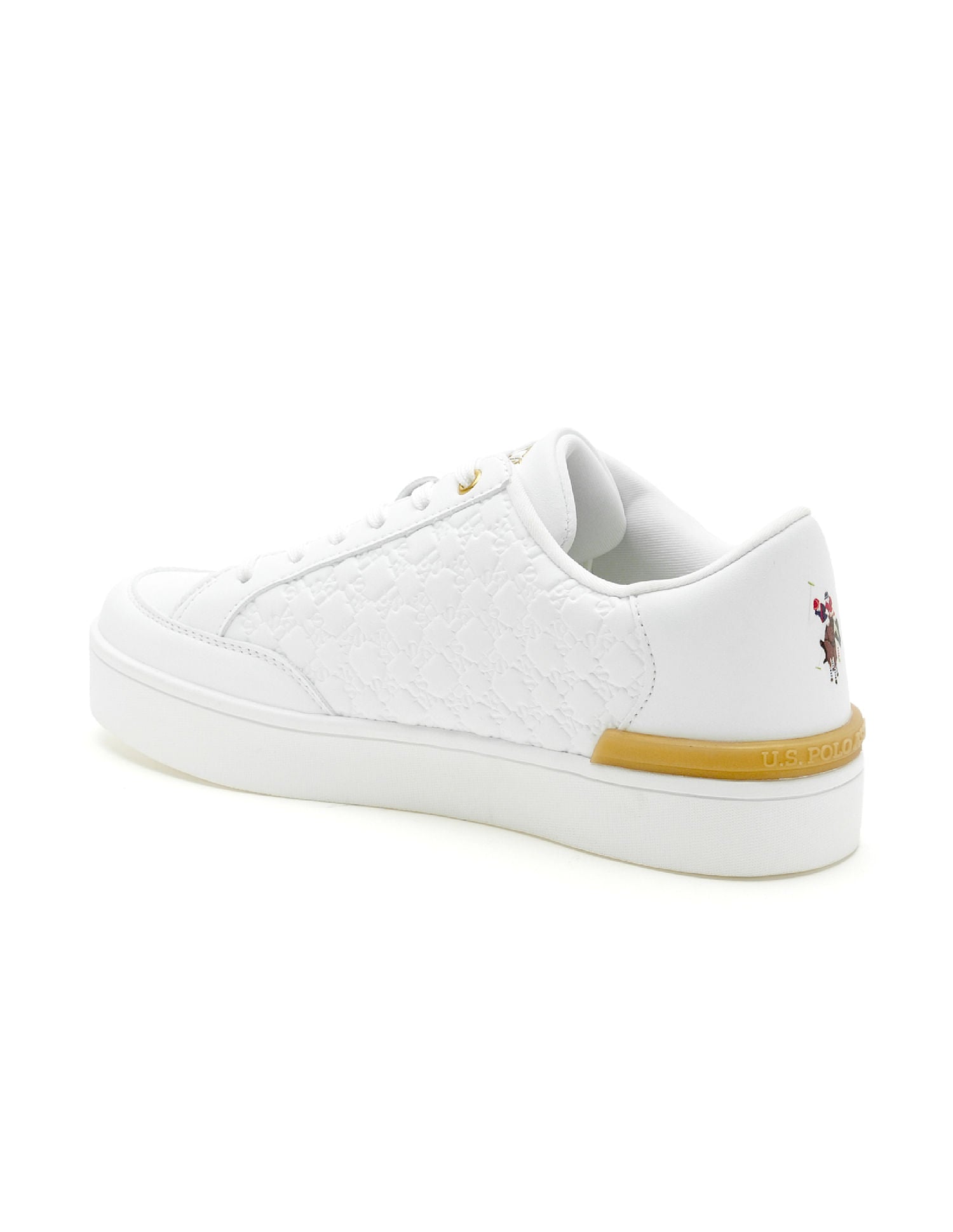 Women Debossed Branding Mila Sneakers White - U.S. POLO ASSN. | Large