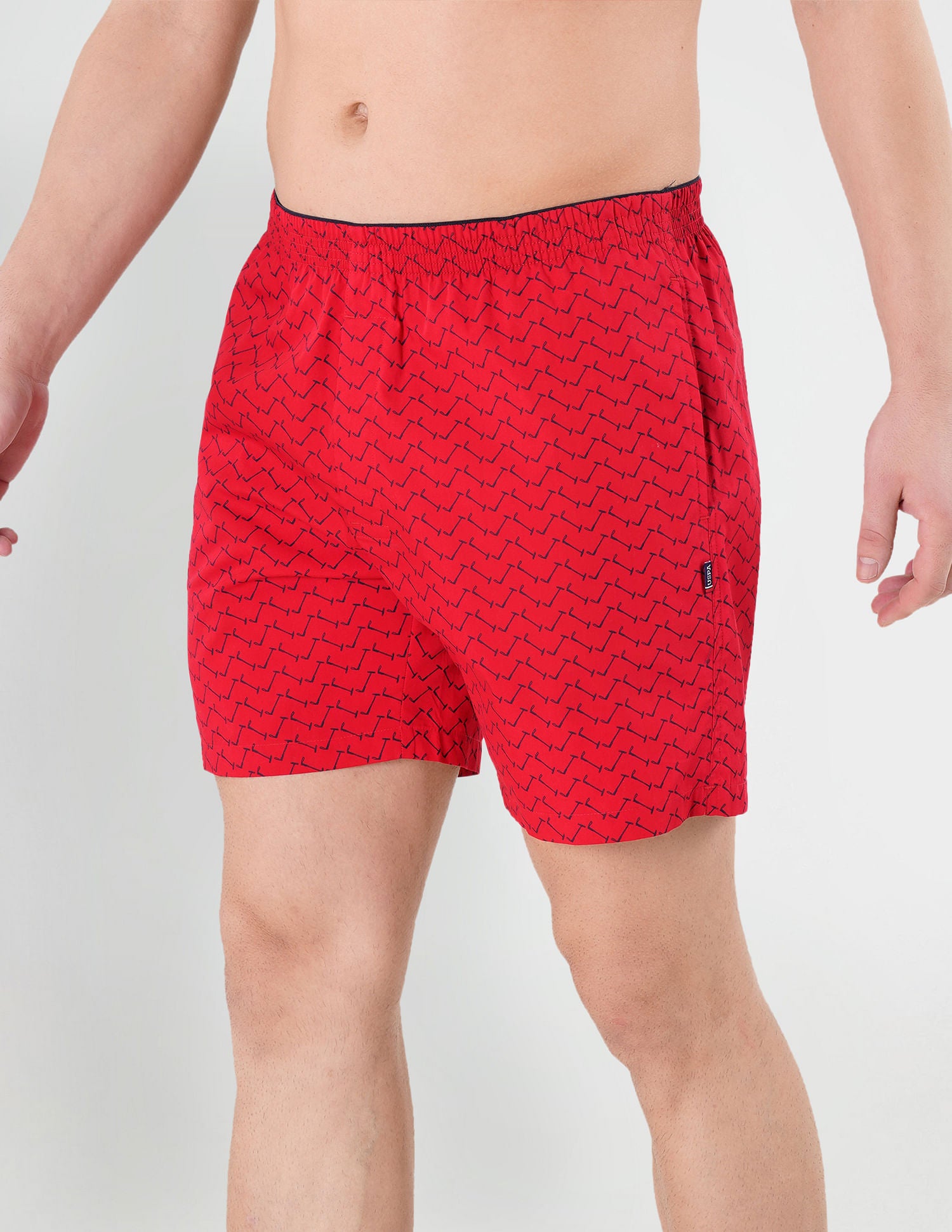 Dual Pocket All Over Print EX002 Boxers - Pack Of 1 Red - U.S. POLO ASSN. | Large