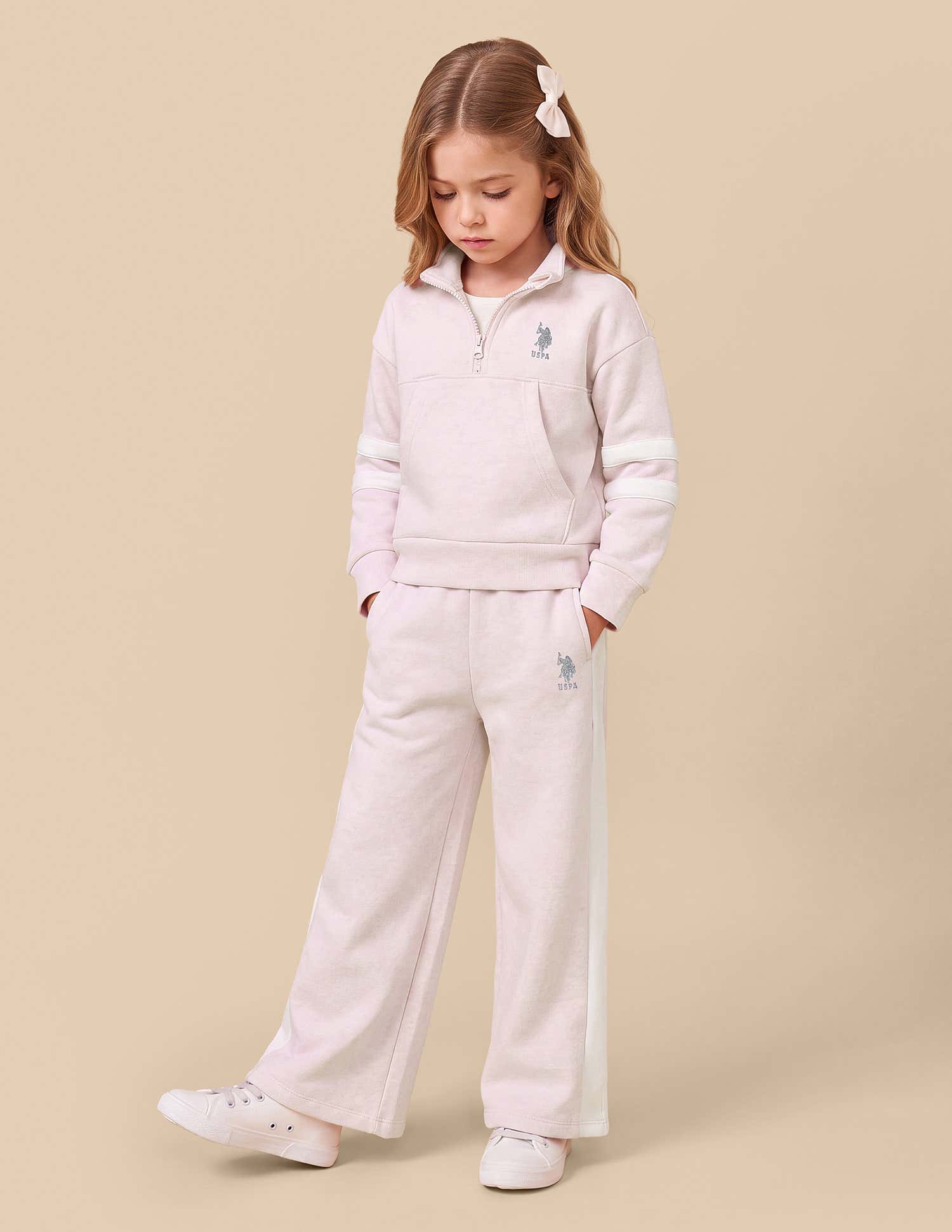 Solid Loose Fit Track Pants Pink - U.S. Polo Assn. India | Large