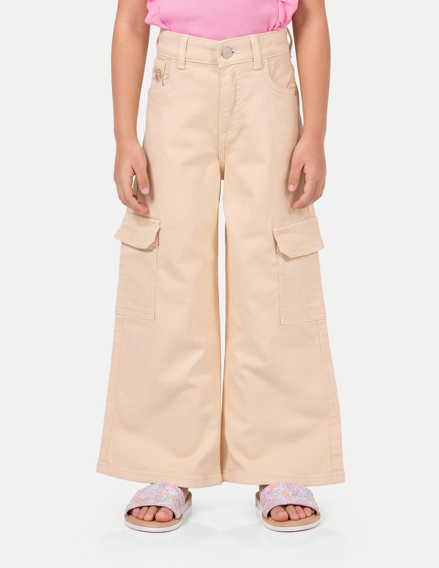 Wide Leg Fit Beige Jeans Beige - U.S. Polo Assn. India | Large